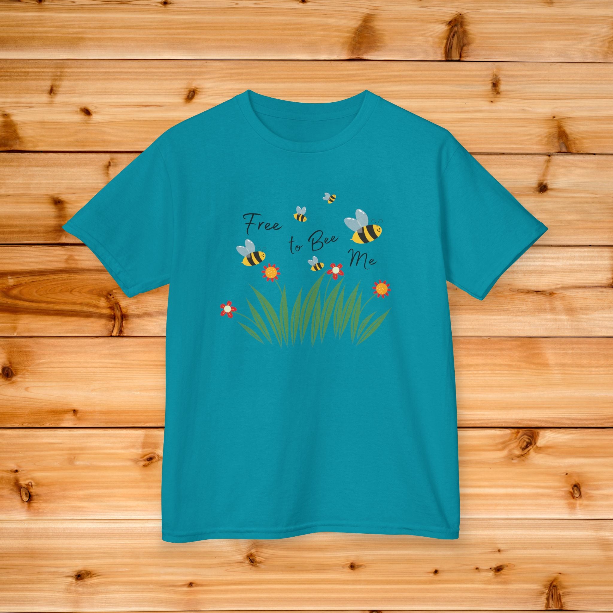 Free Bee Me Kids Tee | Bees, Flowers, Grass, Cute Nature Design