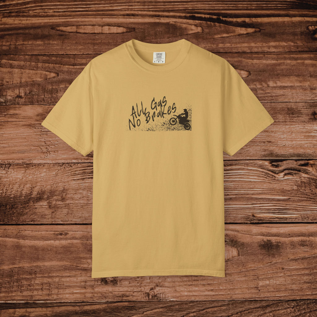 All Gas No Brakes T-Shirt, Dirt Bike Graphic Tee, Motocross Racing Shirt, Gift for Dirt Biker, Retro MX Racing Graphic Shirt