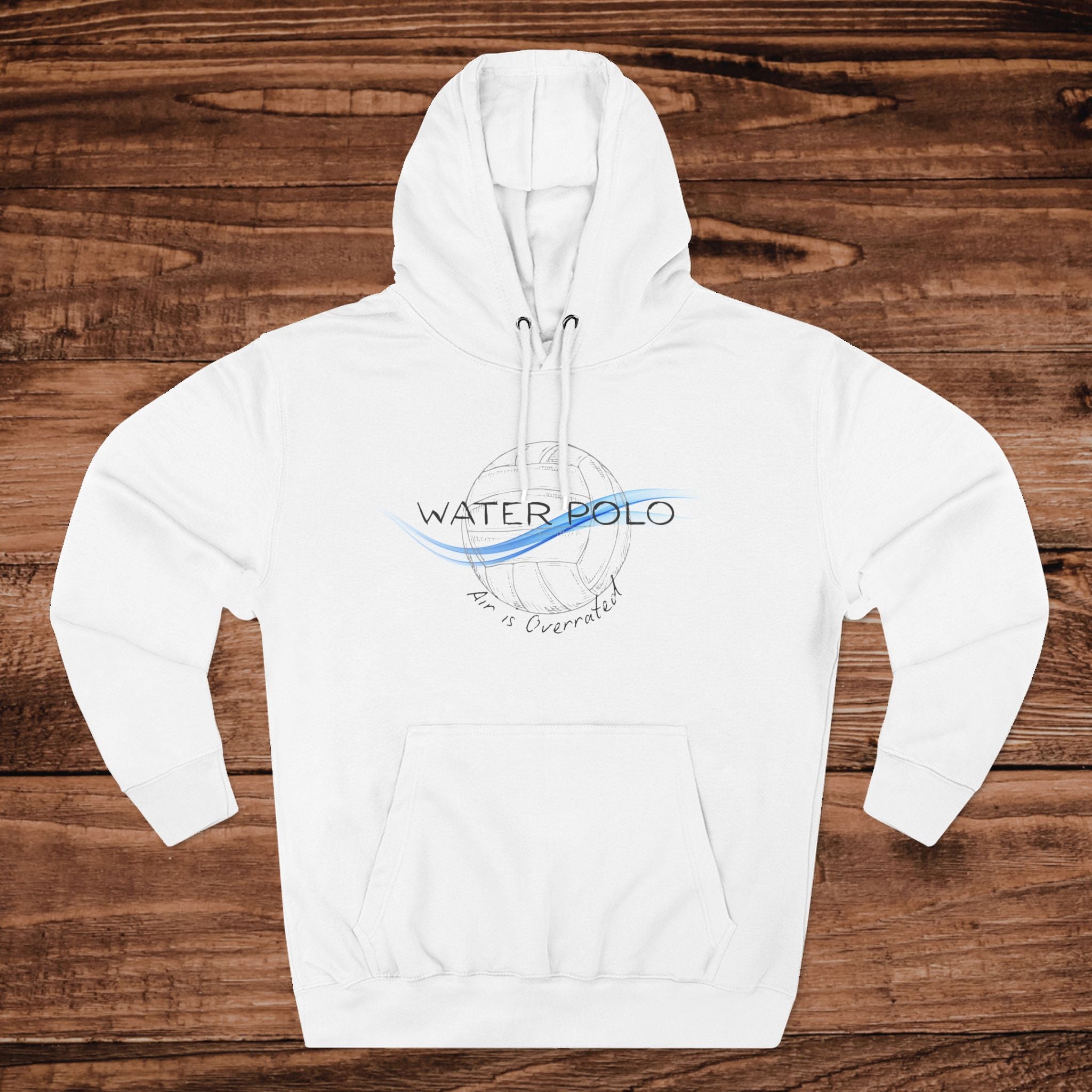 Water Polo Hoodie for Men and Women, Wave Graphic Sweatshirt, Athletic Team Gift, Water Polo Player Apparel, Minimalist Sports Hoodie