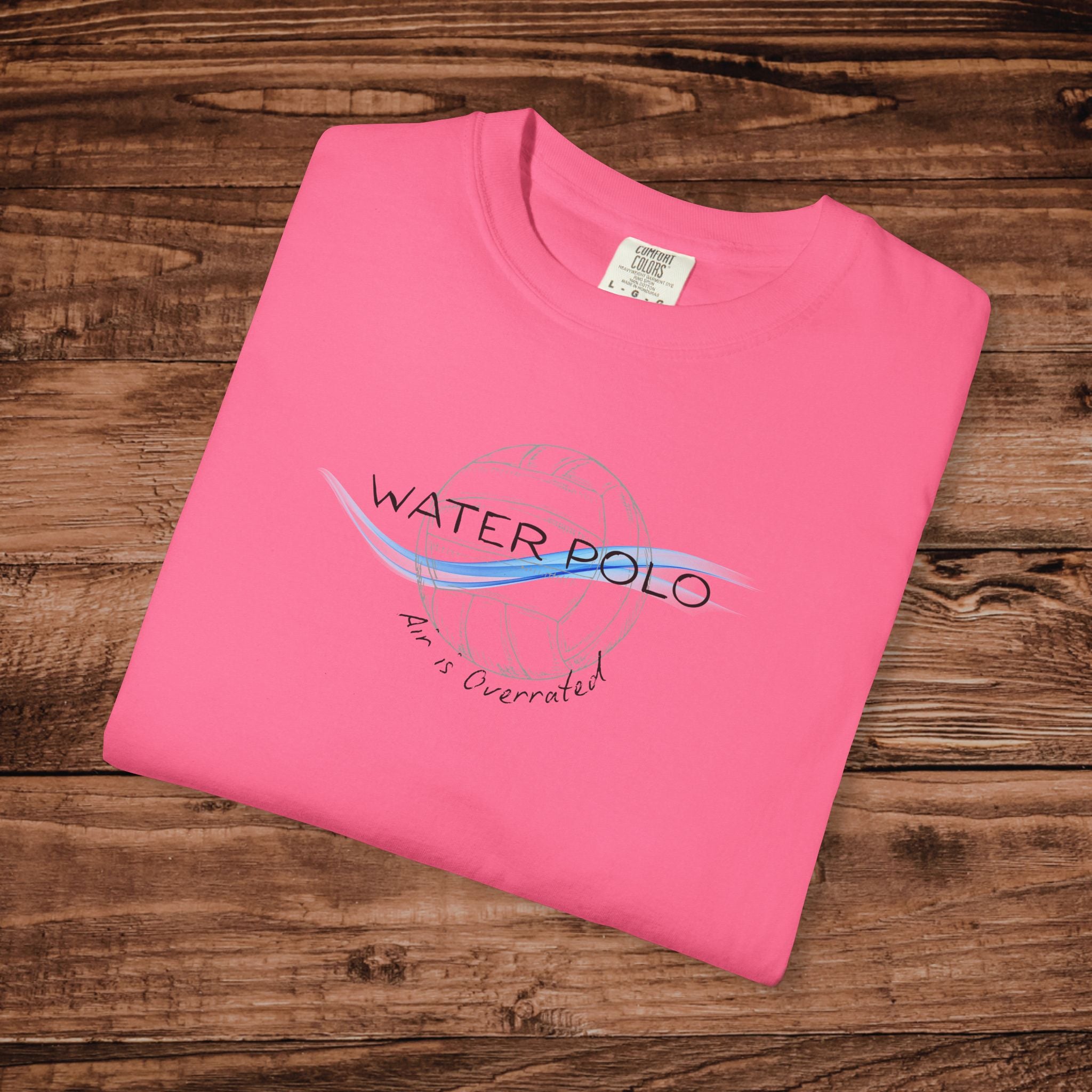 Water Polo T-Shirt, Vintage Aquatic Sport Tee, Minimalist Waterpolo Shirt, Garment Dyed Heavyweight Cotton, Water Polo Gift for Him or Her