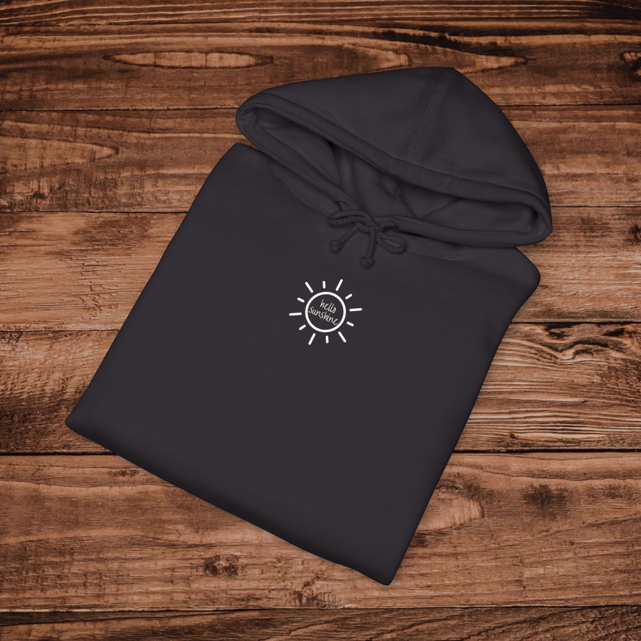 Embroidered Hello Sunshine Hoodie, Aesthetic Sun Sweatshirt, Premium Pullover, Minimalist Sunshine Gift, Oversized Unisex Hoodie