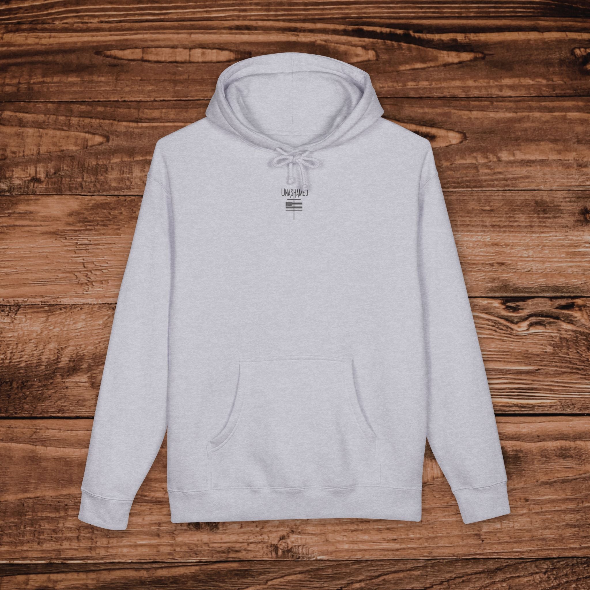 Embroidered Unashamed Flag Cross Hoodie, American Pride, Christian Graphic Hoodie, Aesthetic Patriotic Sweatshirt Sweater