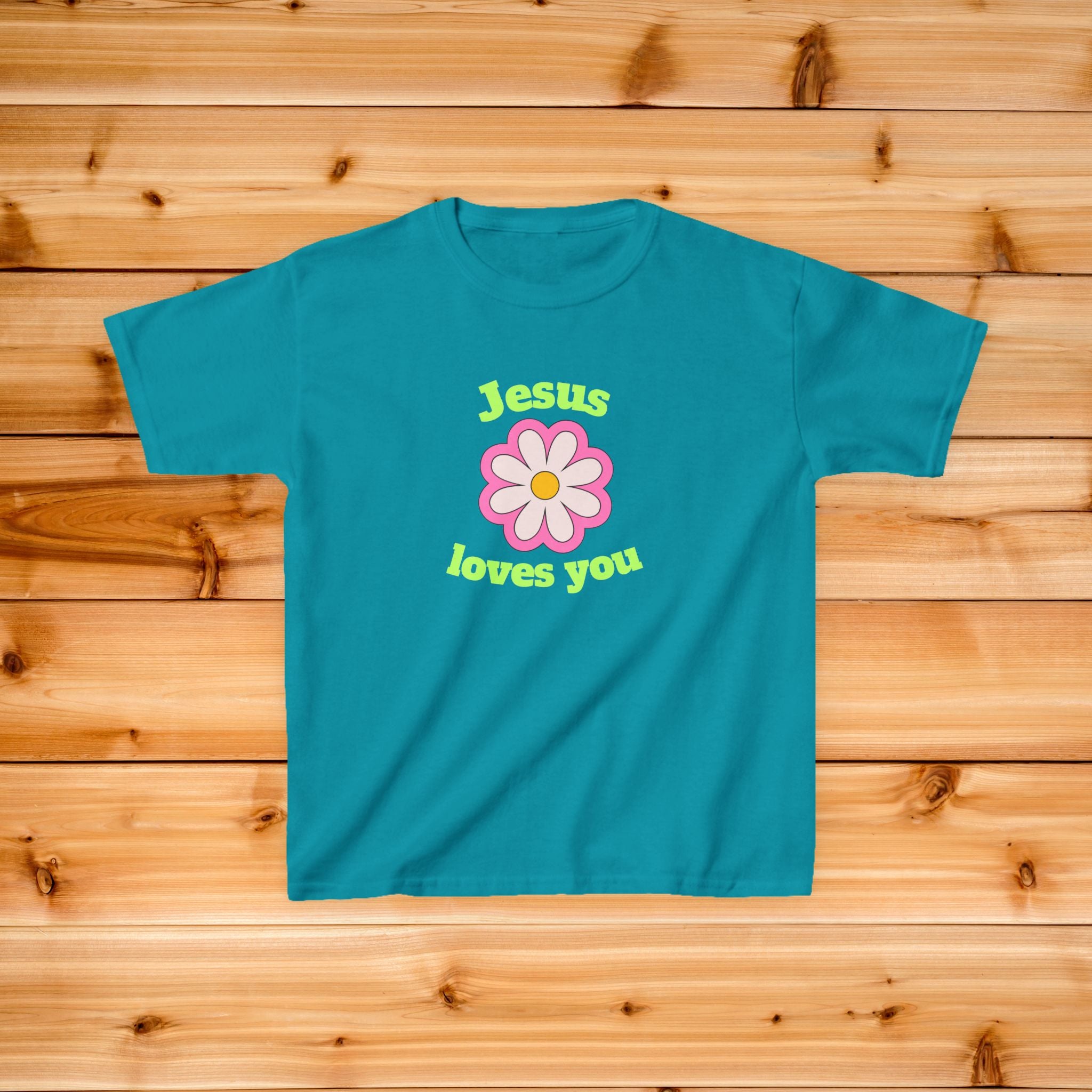 Jesus Loves You flower kids t-shirt | Christian children tee, pastel floral