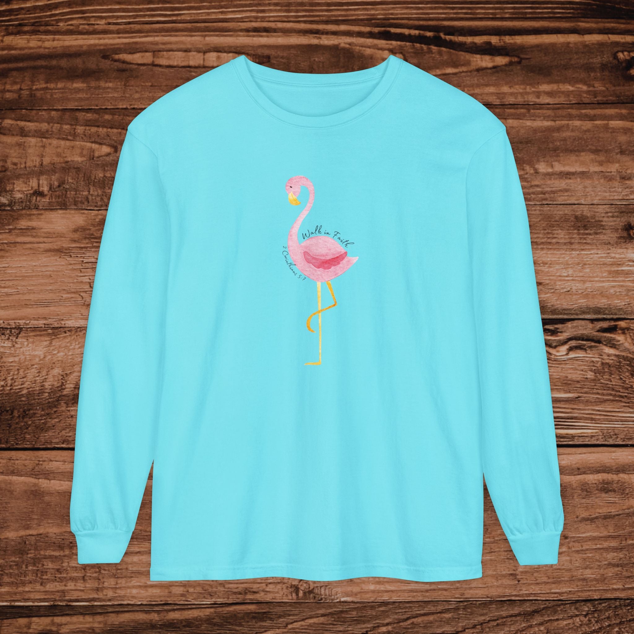 Flamingo Summer Nights Long Sleeve T-Shirt | Tropical Beach Vibe
