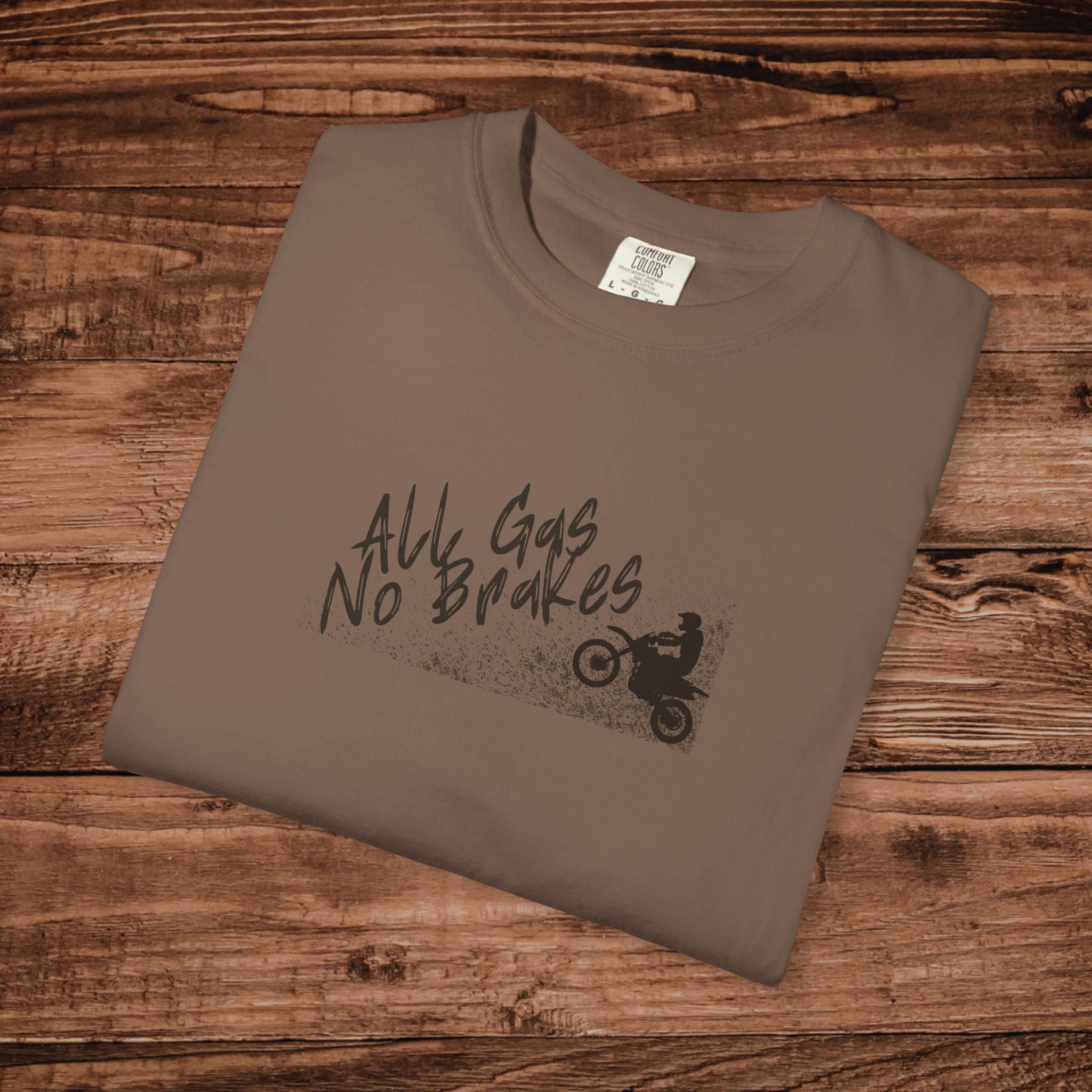 All Gas No Brakes T-Shirt, Dirt Bike Graphic Tee, Motocross Racing Shirt, Gift for Dirt Biker, Retro MX Racing Graphic Shirt