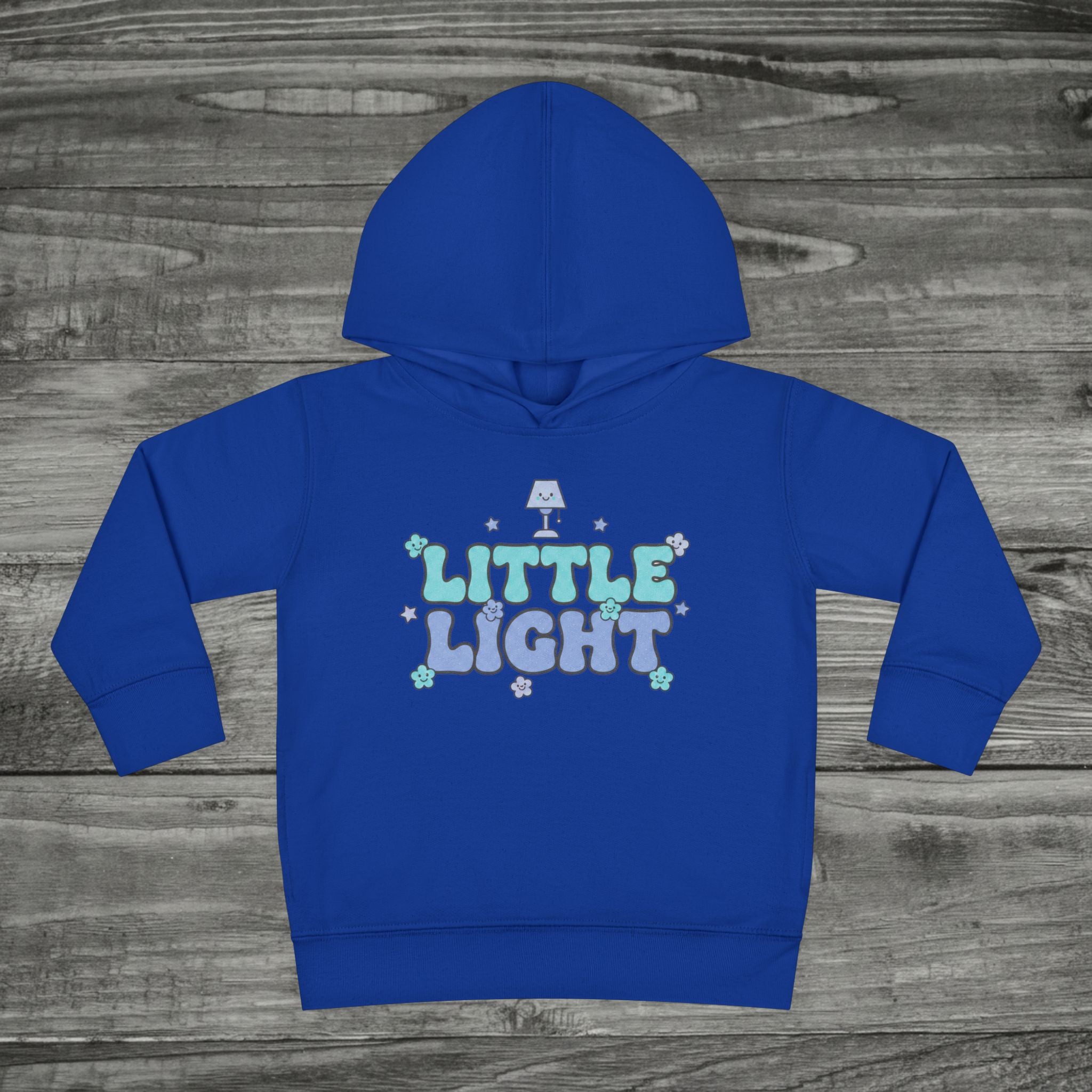 Little Light toddler hoodie Blue | kids pullover with lamp graphic
