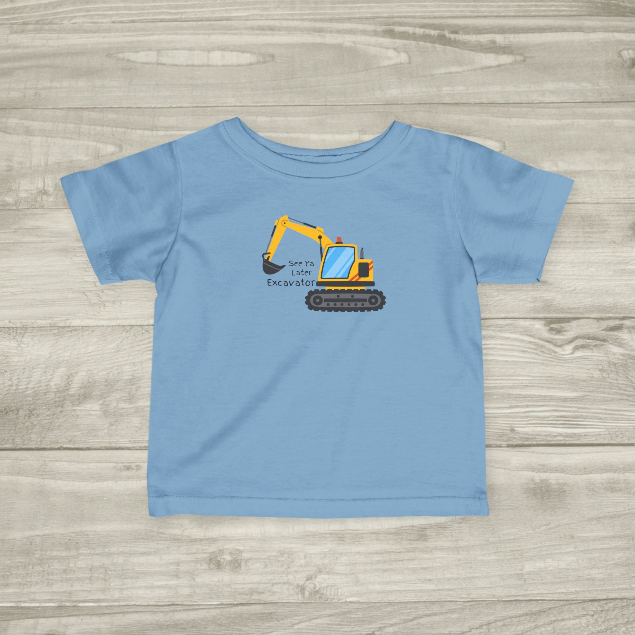 Excavator Infant Tee | Cute Construction Truck Graphic