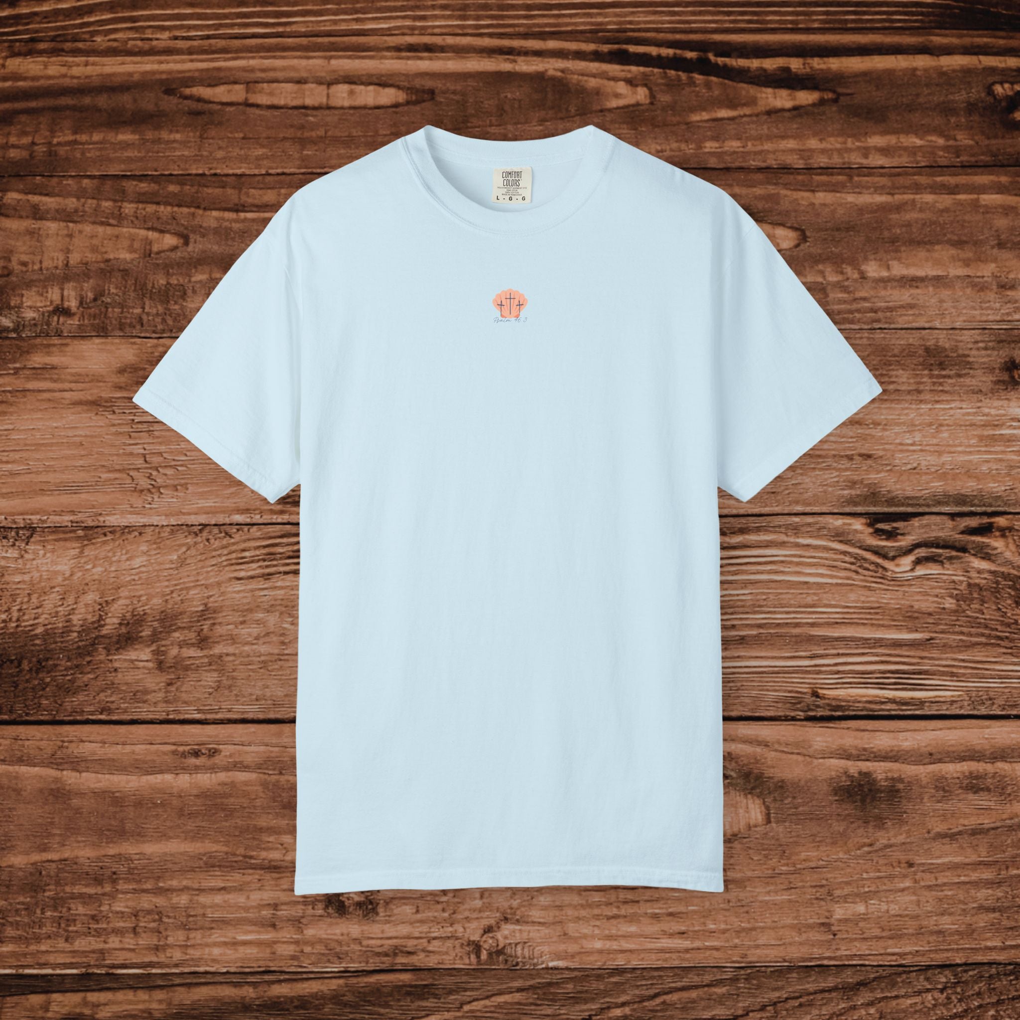 Oceans Will Roar Psalm 43 Scripture Tee, Dual Graphic, Christian Aesthetic T-shirt, Minimalist Worship Gift, Faith Based tshirt