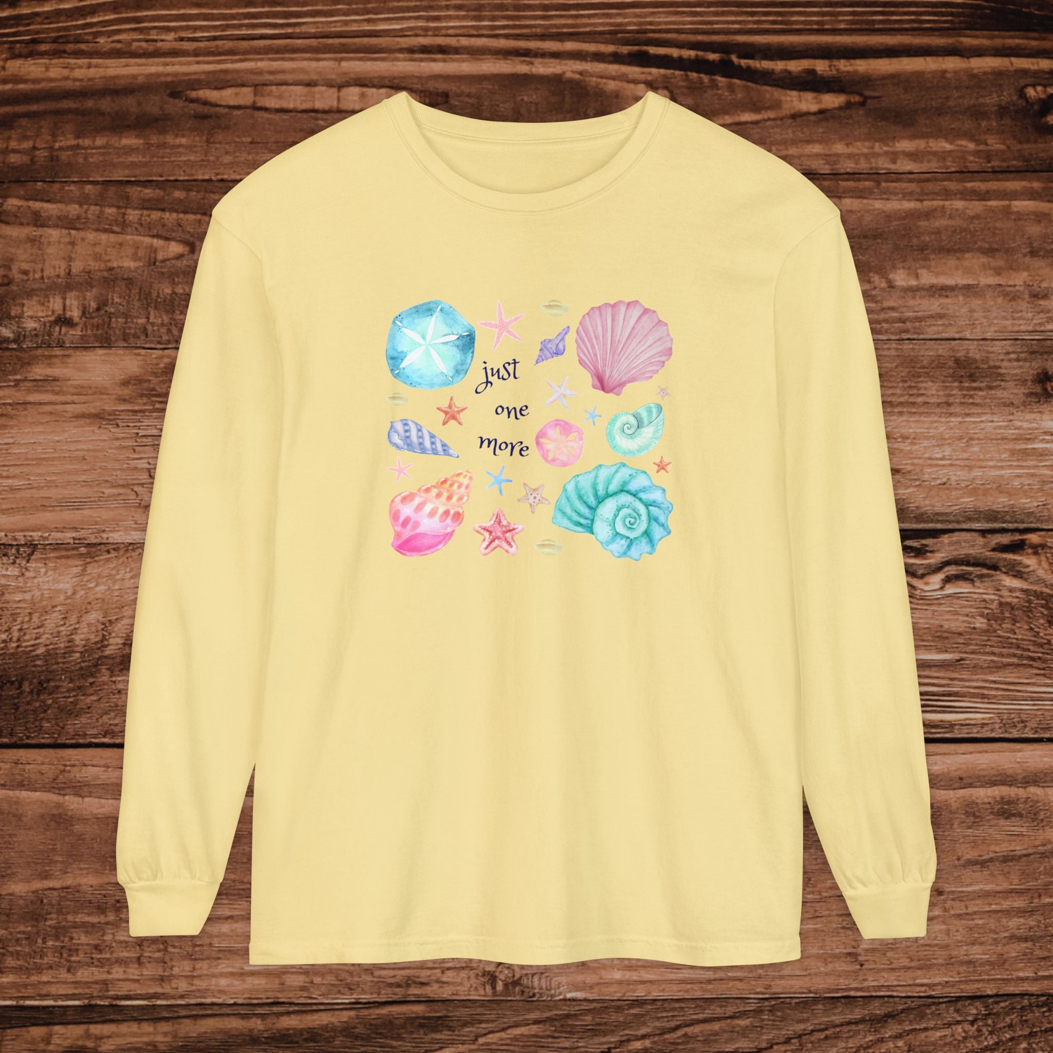 Seashell Lover Long Sleeve T-Shirt Pastel Shell motif