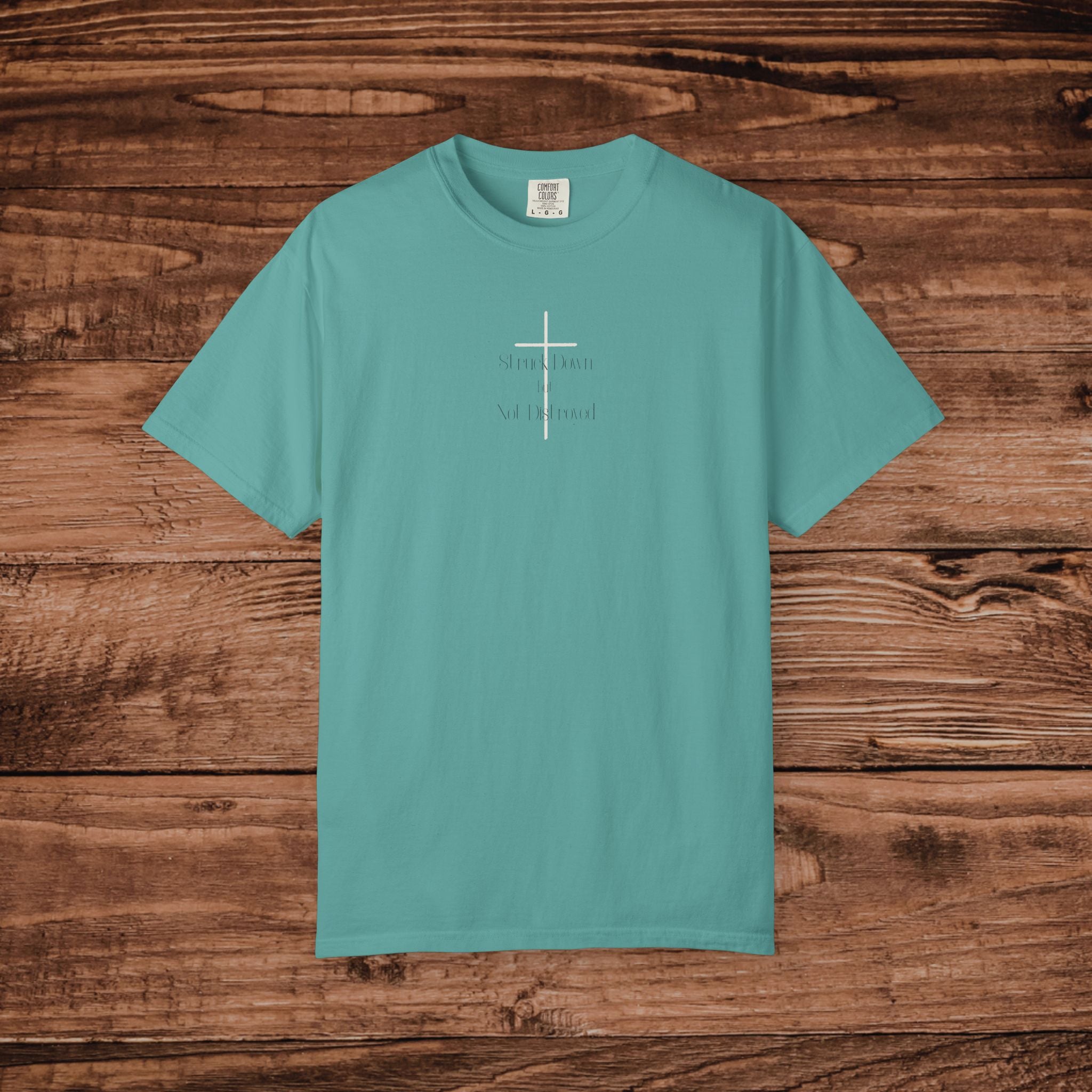 Adult T-shirt | Struck down but not destroyed Cross