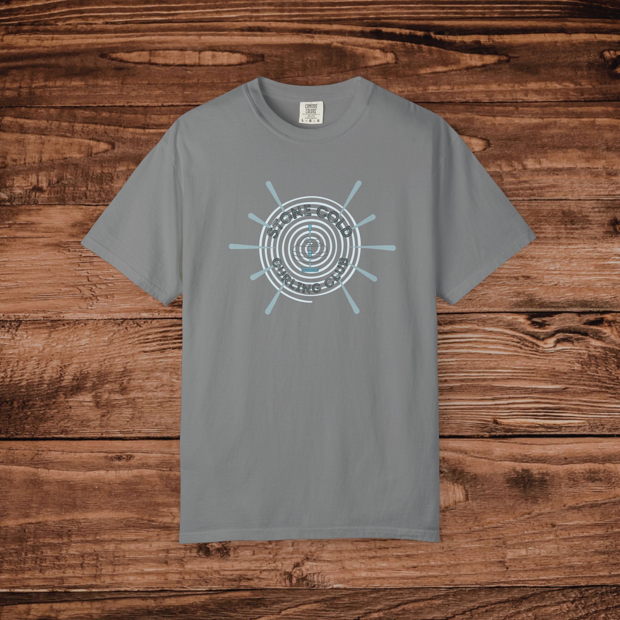Stone Cold Curling Club Tshirt, Curling Stone Tee, Gift for Curlers, Aesthetic Curling Tshirt, Retro Rink Tee, Minimalist Curling Stone Logo