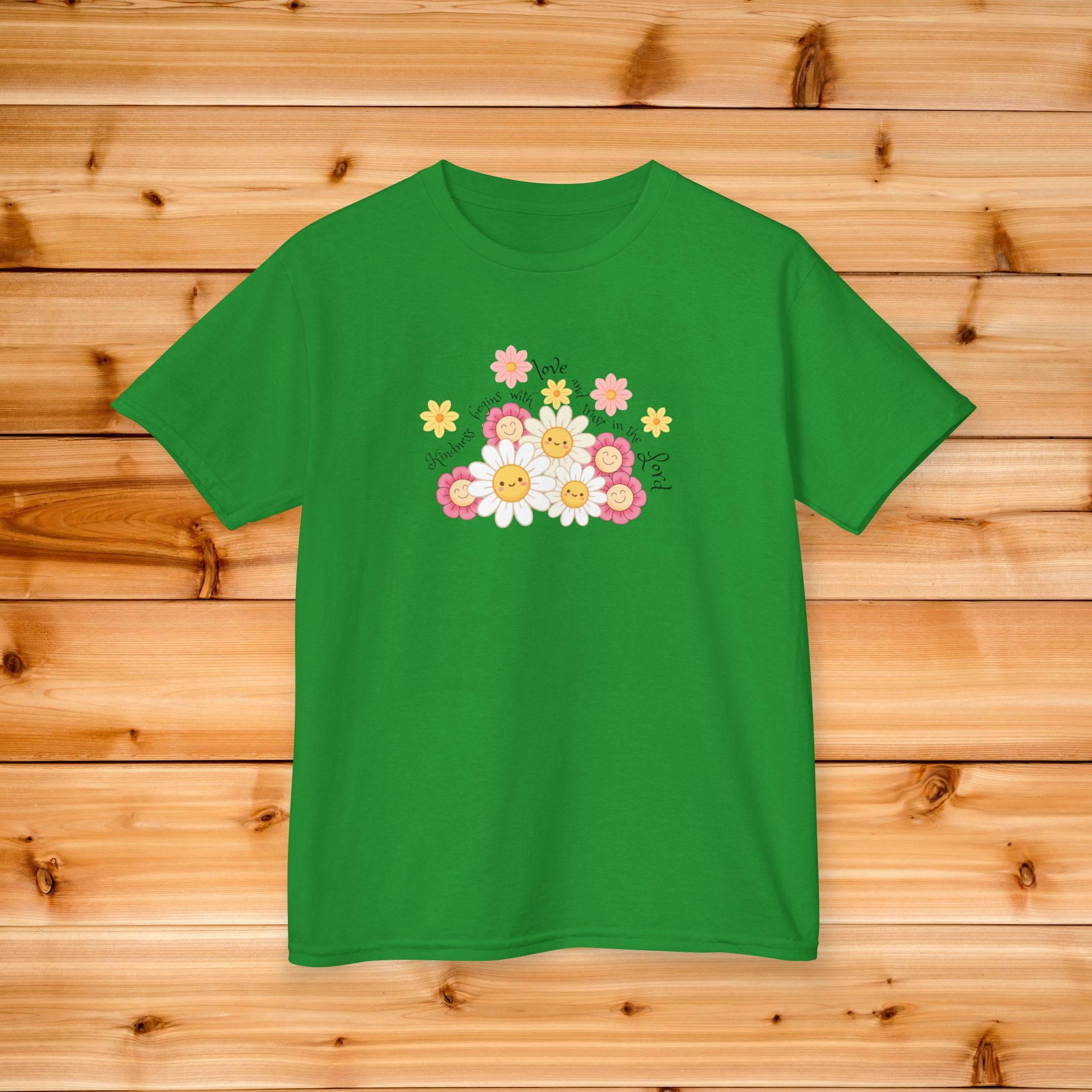 Daisy Kindness Kids Tee | Pastel Floral Shirt