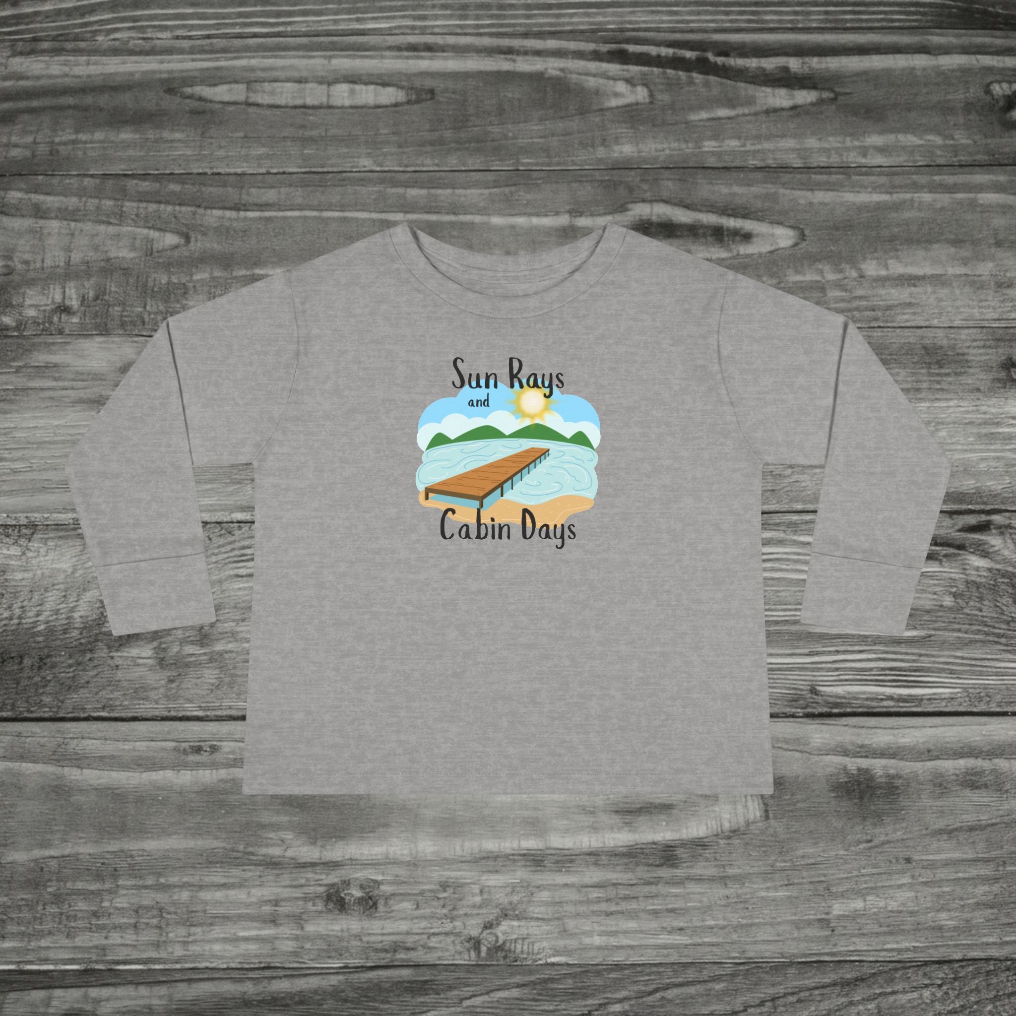 Suns Rays Cabin Days Toddler Long Sleeve Tee