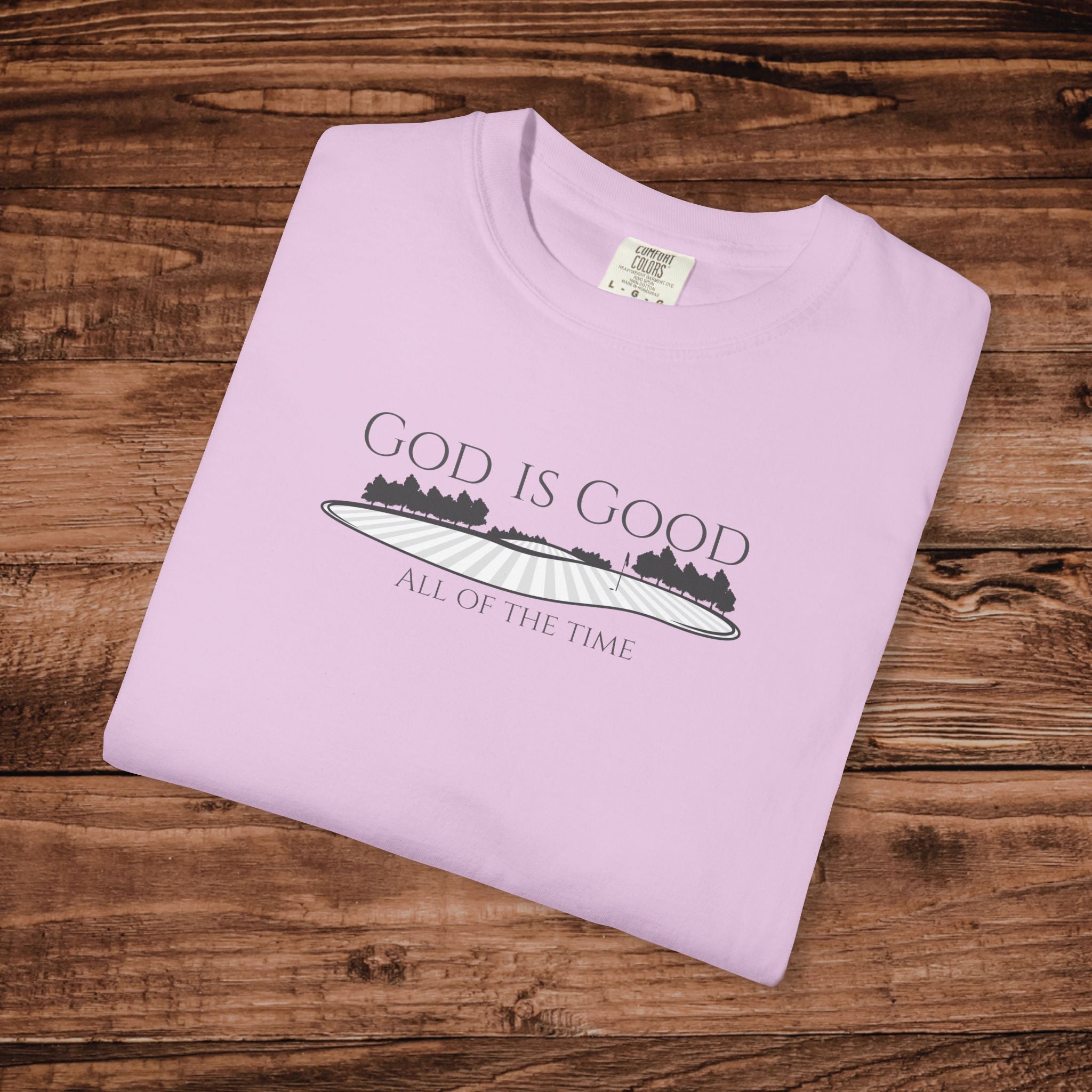 God Is Good Golf Landscape tee | Golf T-Shirt | Unisex Golf Aesthetic | Christian Aesthetic Golf | mens golf shirt | womens golf tshirt
