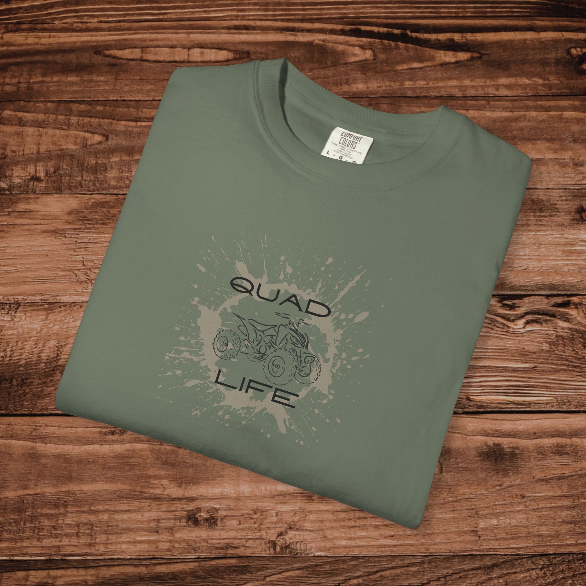 Quad Life T-Shirt, ATV Off-Roading Graphic Tee, Four Wheeler Tee, Gift for Mud Riding Enthusiast, Aesthetic Outdoor Adventure Apparel