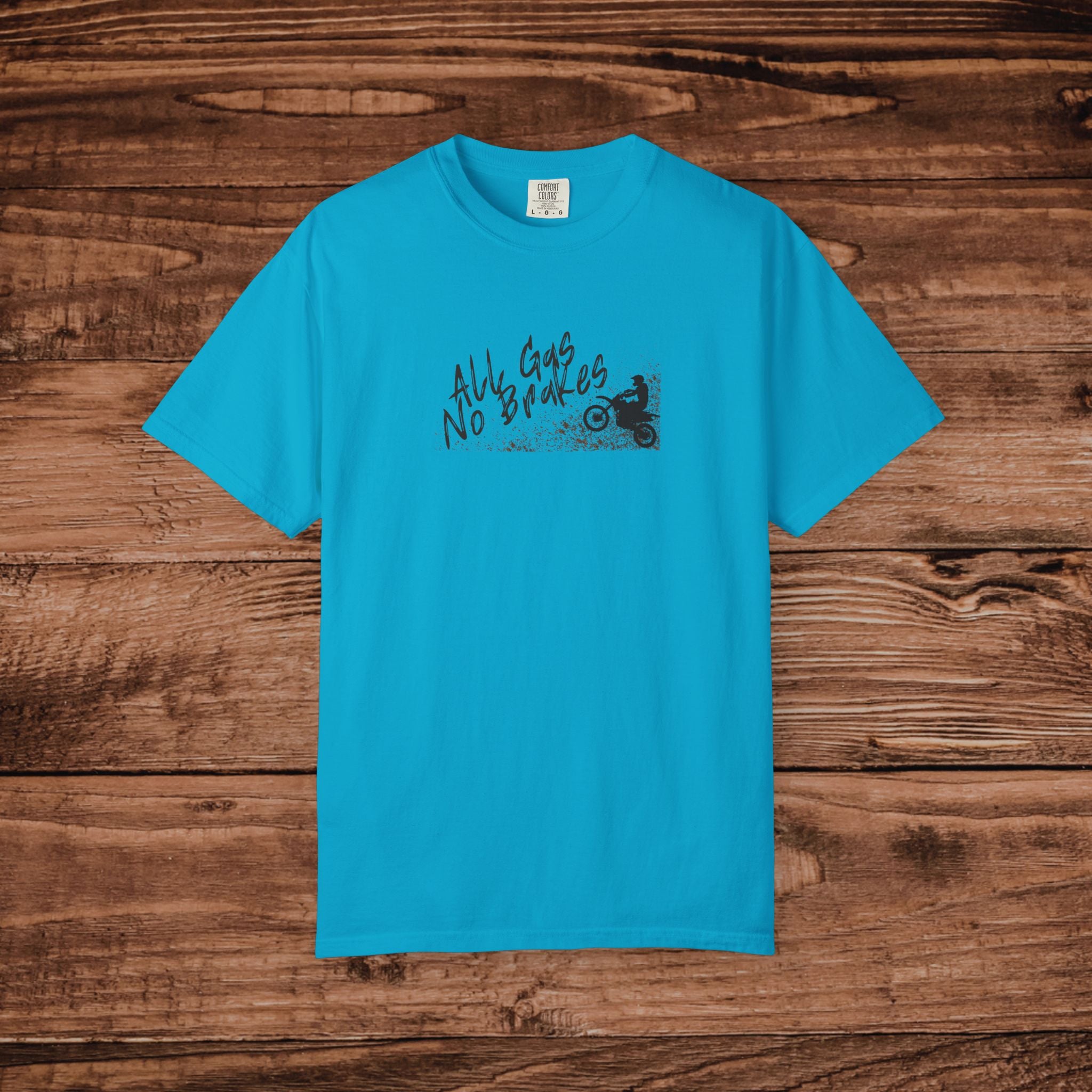 All Gas No Brakes T-Shirt, Dirt Bike Graphic Tee, Motocross Racing Shirt, Gift for Dirt Biker, Retro MX Racing Graphic Shirt