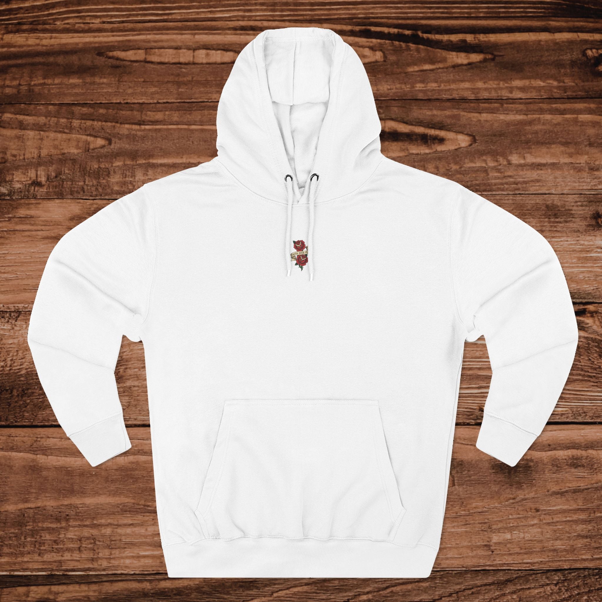Rose and Cross hoodie | Religious Christian tattoo-style design