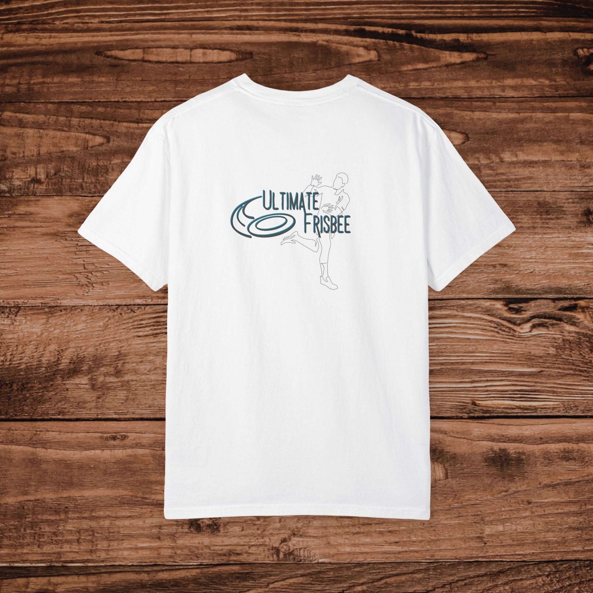 Ultimate Frisbee T-shirt, Minimalist Disc Sports Tee, Heavyweight Garment Dyed Shirt, Retro Sport Graphic Top, Ultimate Frisbee Gift for Him