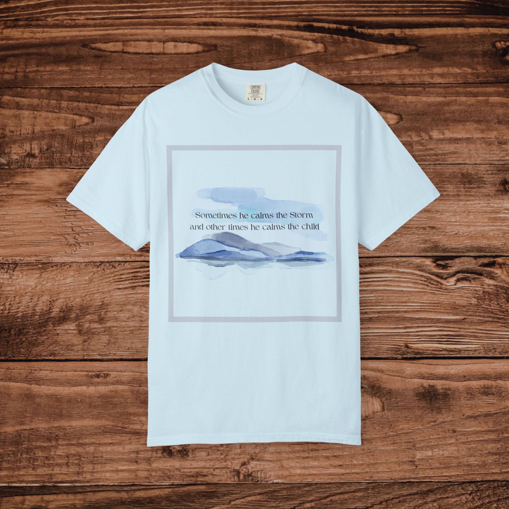 Calm the Storm watercolor T-Shirt | Inspirational quote tee