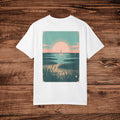 Coastal Sunset Cross T-shirt Beach Sunrise Landscape Tee