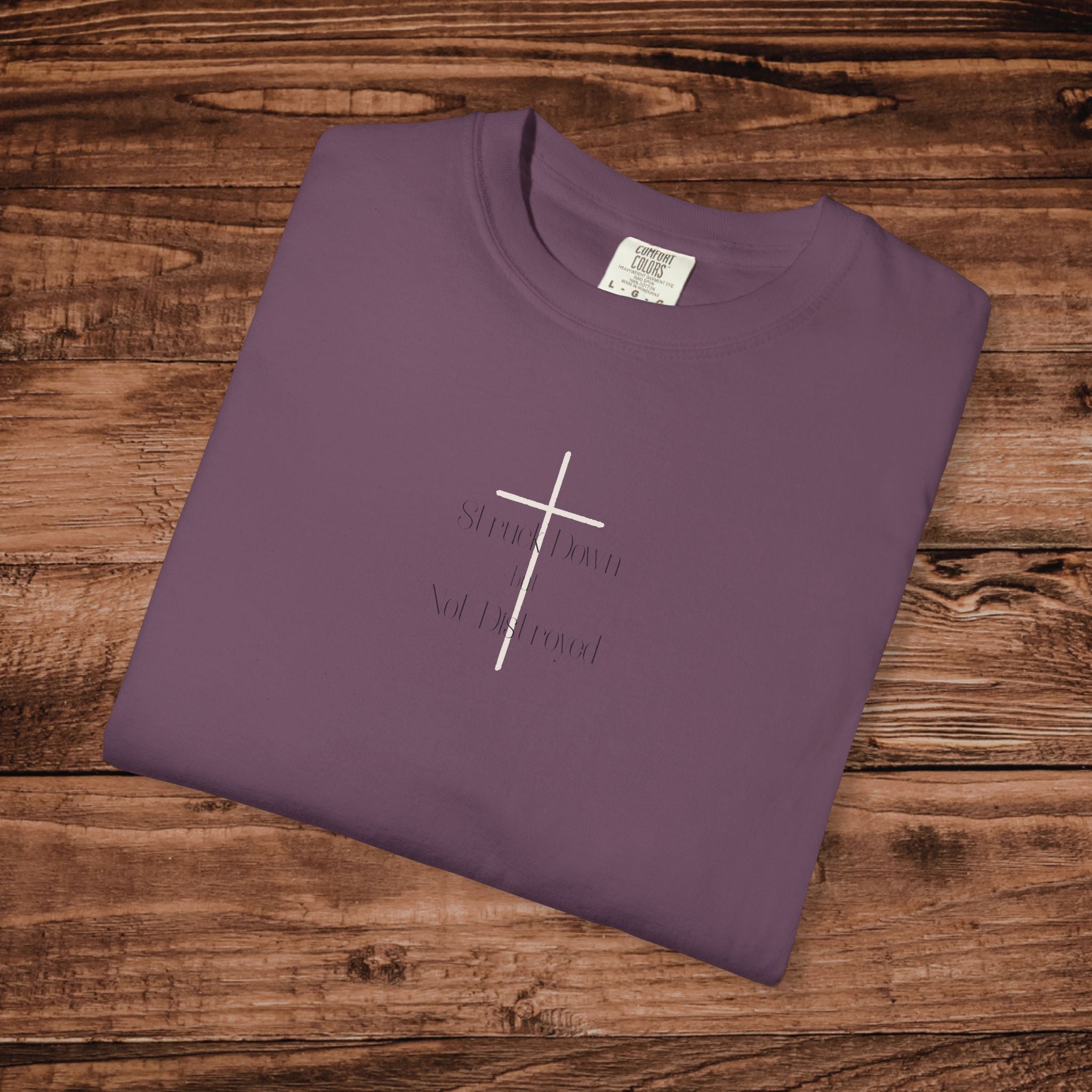 Adult T-shirt | Struck down but not destroyed Cross
