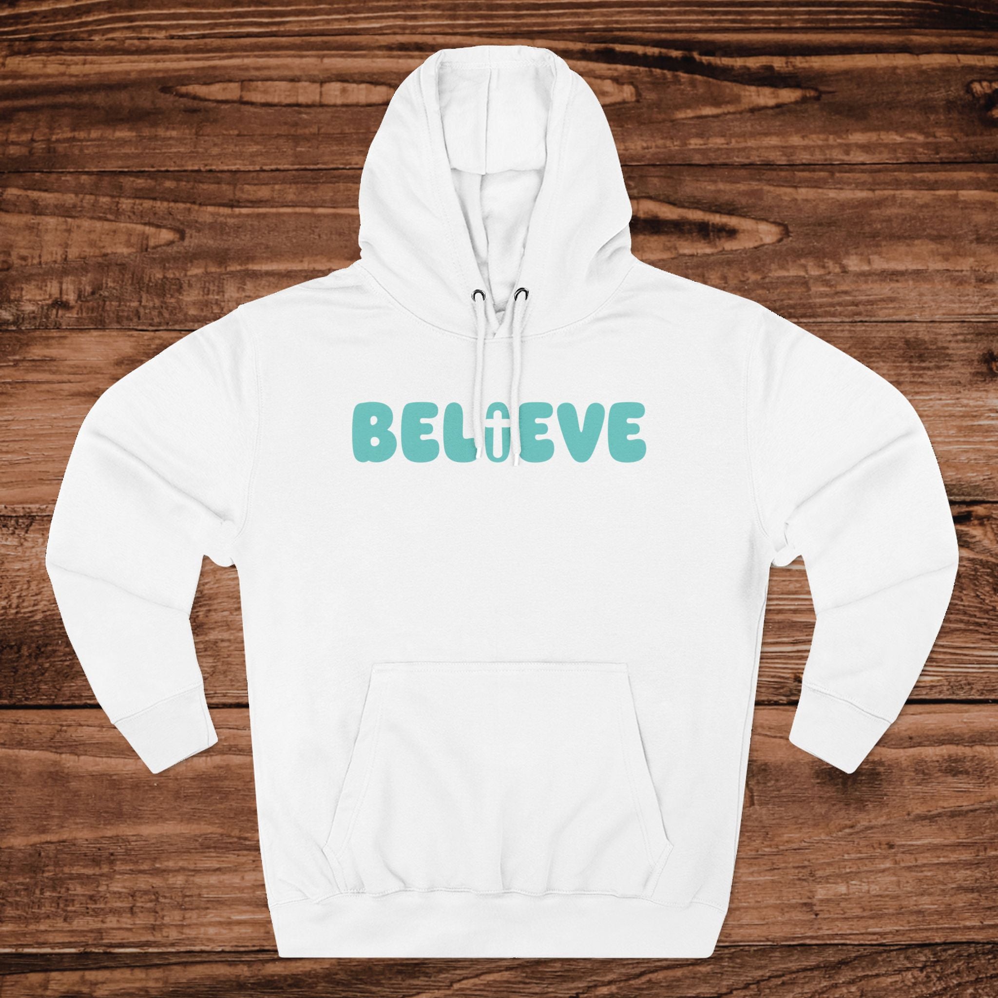 Believe word art Hoodie Inspirational sweatshirt