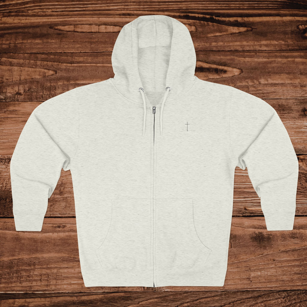 Christian Faith Cross Zip Up Hoodie | Scripture Apparel | Gift for Her