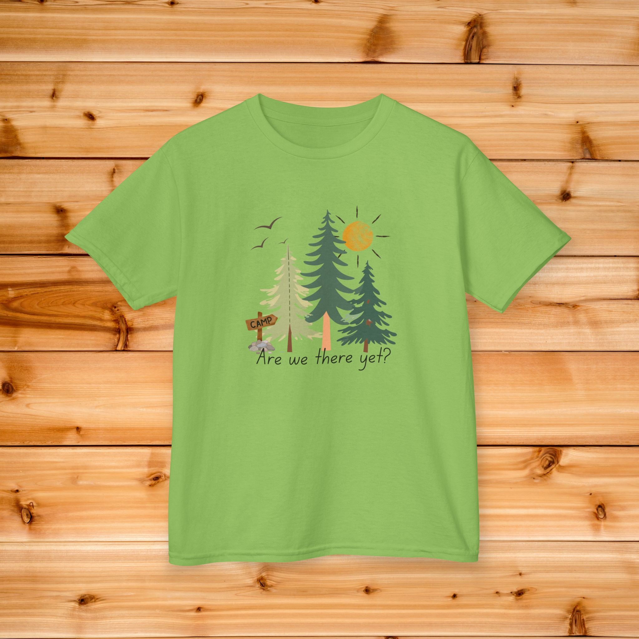 Kids Are We There Yet Summer Tee | Camping Kids Graphic Tshirt, Nature Kids Tee, Kids Vacation Tee, Kids Cabin Tshirt, Summer Camp Tee