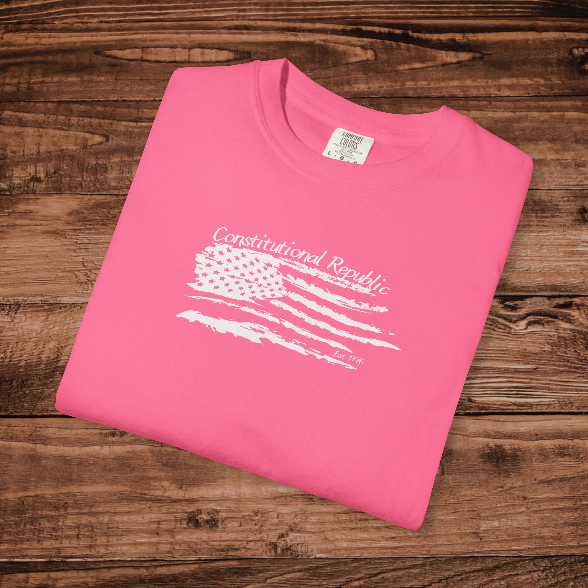 Constitutional Republic T-shirt, America 1776 Tshirt, Distressed Flag Aesthetic Tee, Patriotic Graphic Tee, Conservative Gift, USA Heritage