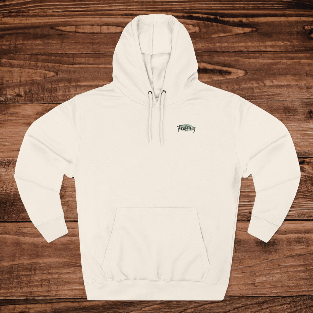 Frolfing Hoodie, Frisbee Golf Dual Graphic Pullover, Disc Golf Hoodie, Frolf Outdoor Sports Hoodie, Premium Three-Panel Fleece Hoodie