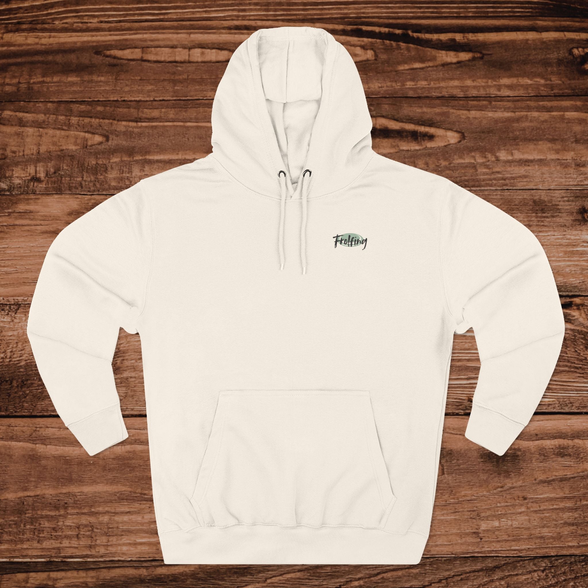 Frolfing Hoodie, Frisbee Golf Dual Graphic Pullover, Disc Golf Hoodie, Frolf Outdoor Sports Hoodie, Premium Three-Panel Fleece Hoodie