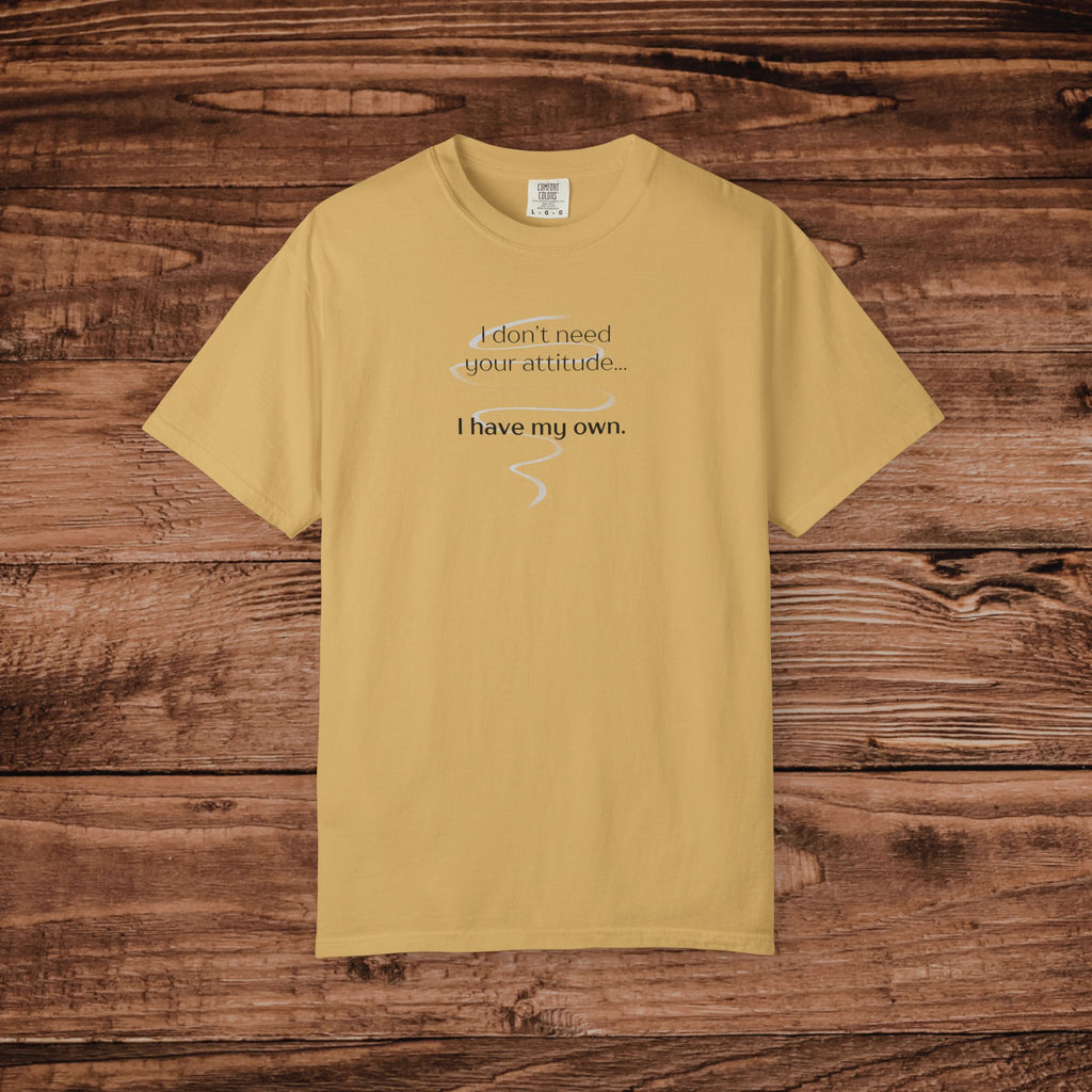 I Have My Own Attitude Shirt, Sarcastic Graphic Tee, Funny Saying T-Shirt, Retro Comfort Colors 1717 Top, Sassy Minimalist