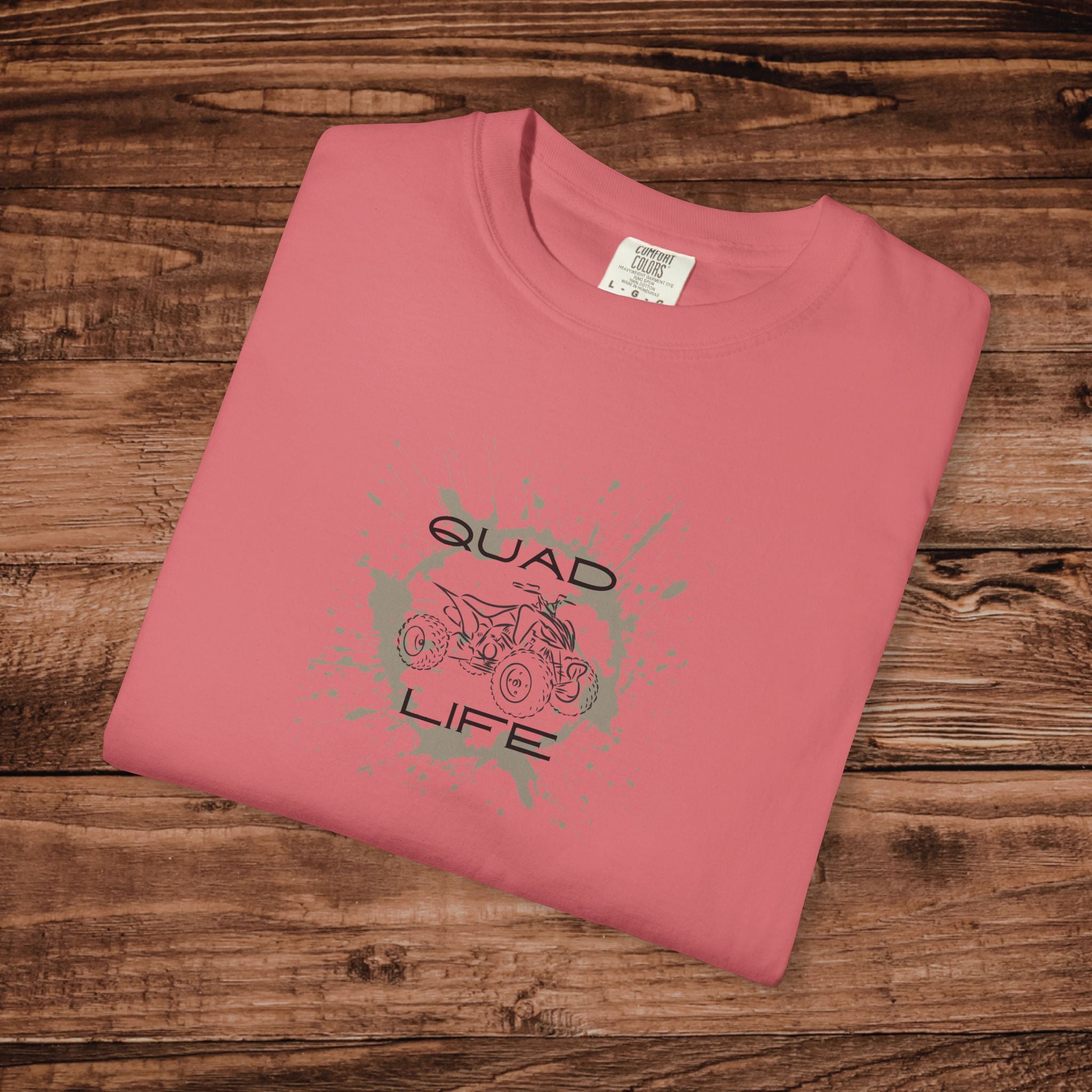 Quad Life T-Shirt, ATV Off-Roading Graphic Tee, Four Wheeler Tee, Gift for Mud Riding Enthusiast, Aesthetic Outdoor Adventure Apparel