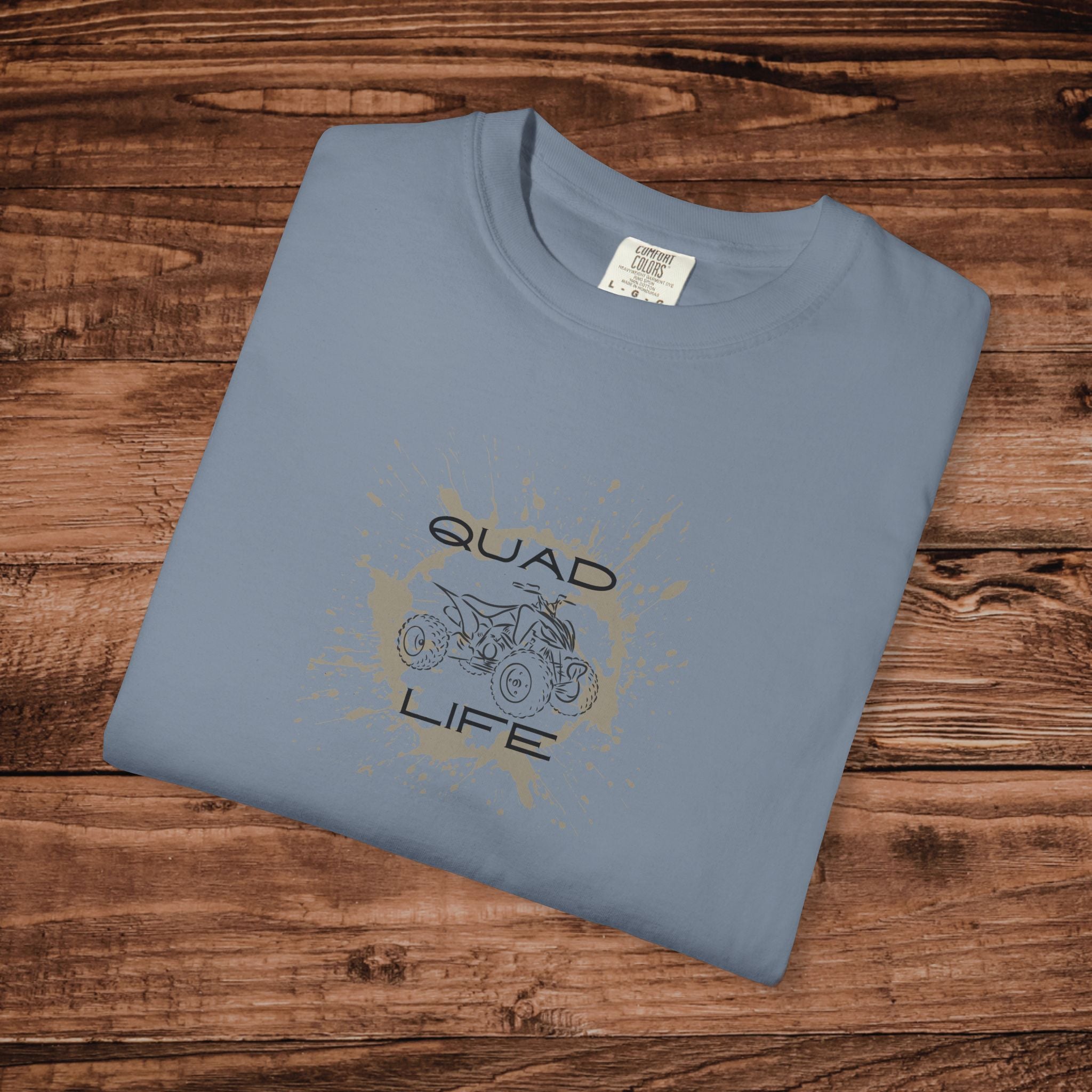 Quad Life T-Shirt, ATV Off-Roading Graphic Tee, Four Wheeler Tee, Gift for Mud Riding Enthusiast, Aesthetic Outdoor Adventure Apparel