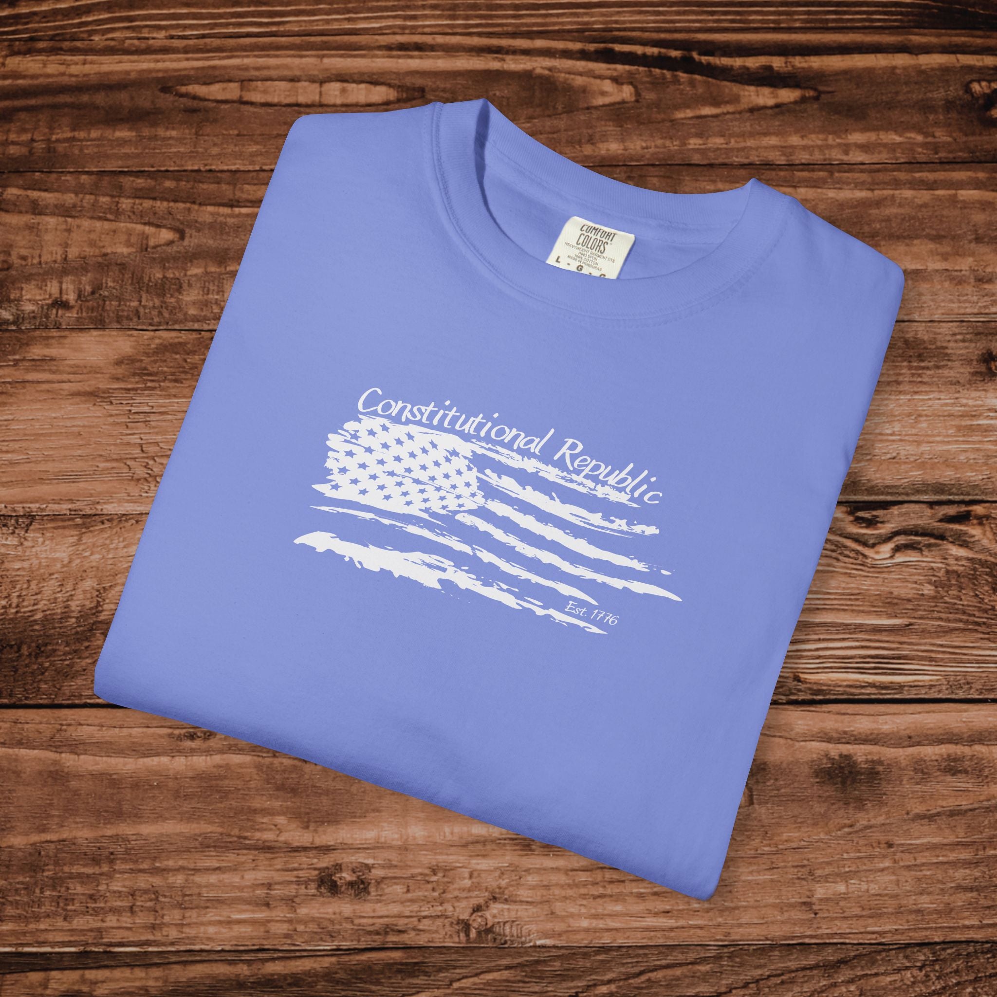Constitutional Republic T-shirt, America 1776 Tshirt, Distressed Flag Aesthetic Tee, Patriotic Graphic Tee, Conservative Gift, USA Heritage