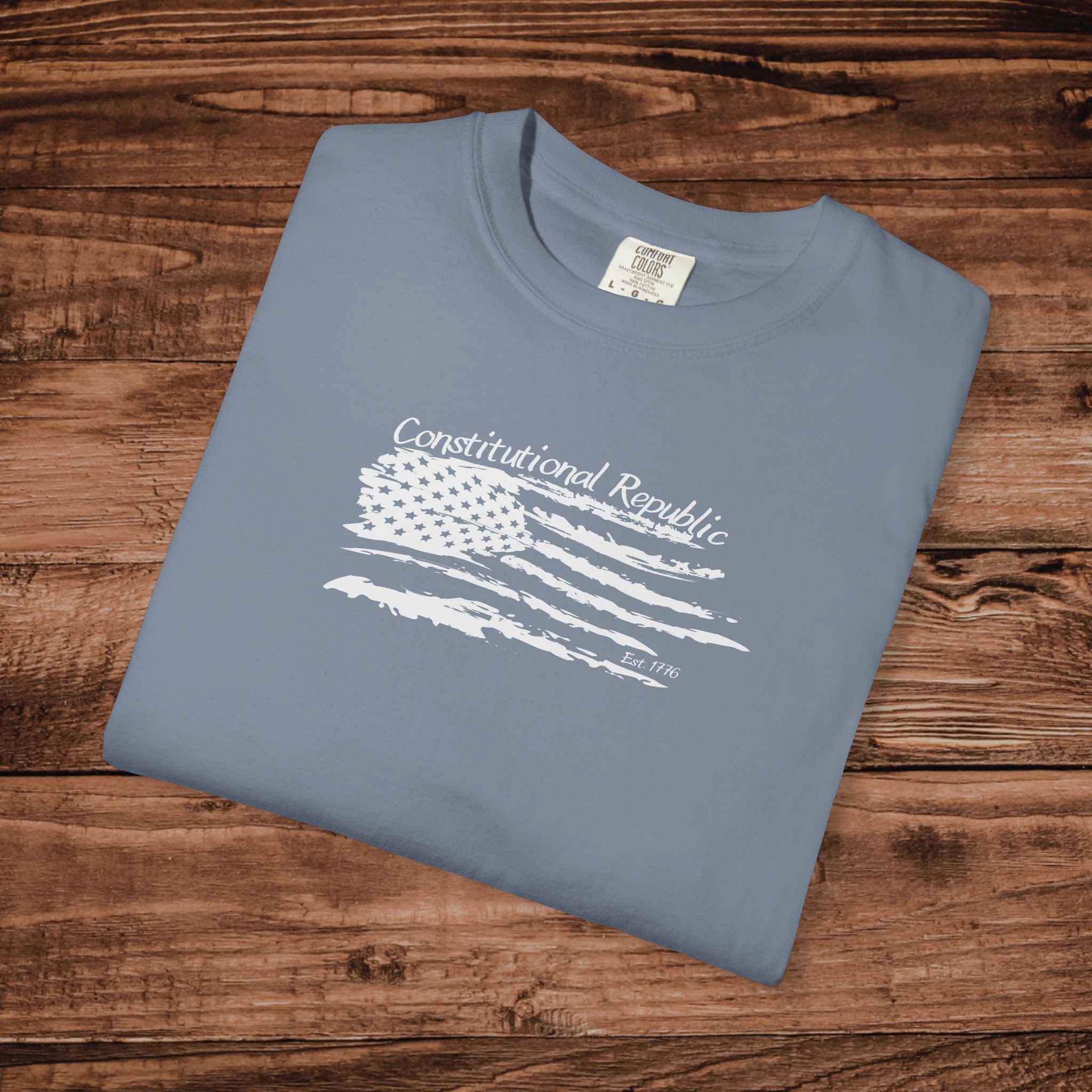 Constitutional Republic T-shirt, America 1776 Tshirt, Distressed Flag Aesthetic Tee, Patriotic Graphic Tee, Conservative Gift, USA Heritage