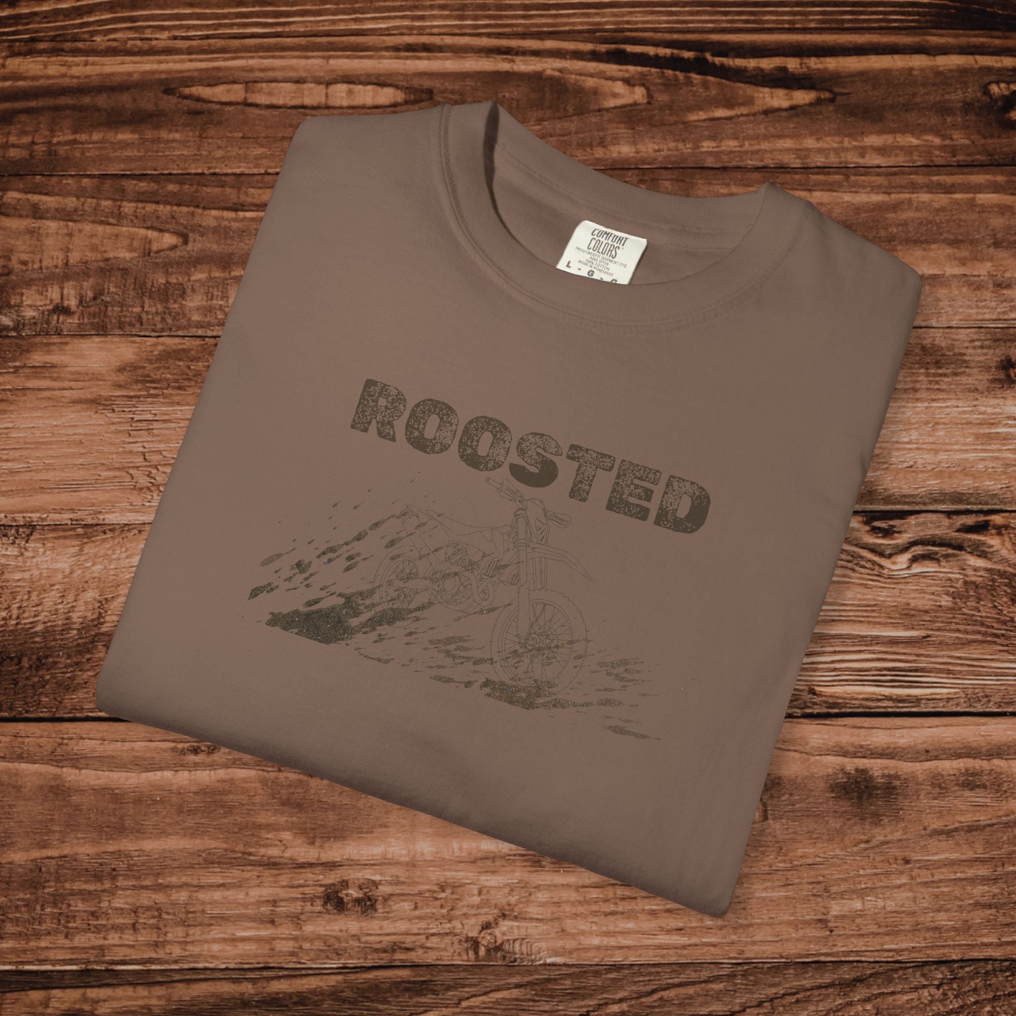 Dirt Bike T-Shirt Comfort Colors 1717, Vintage Motocross Graphic Tee, Retro Enduro Racing Shirt, Moto Life Gift, Roosted Off Road Apparel