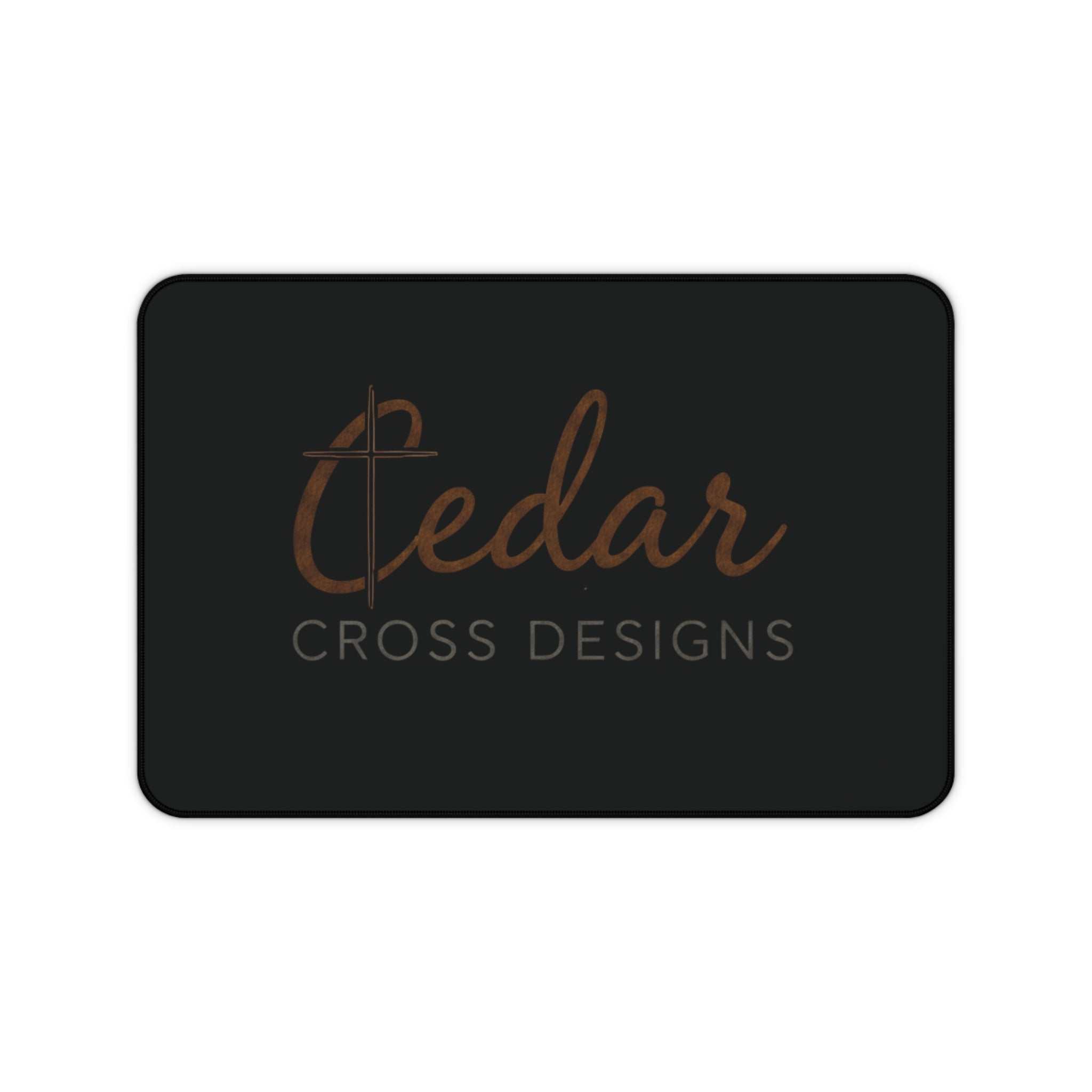 Cedar Cross Designs Desk Mat | Black Logo Mouse Pad