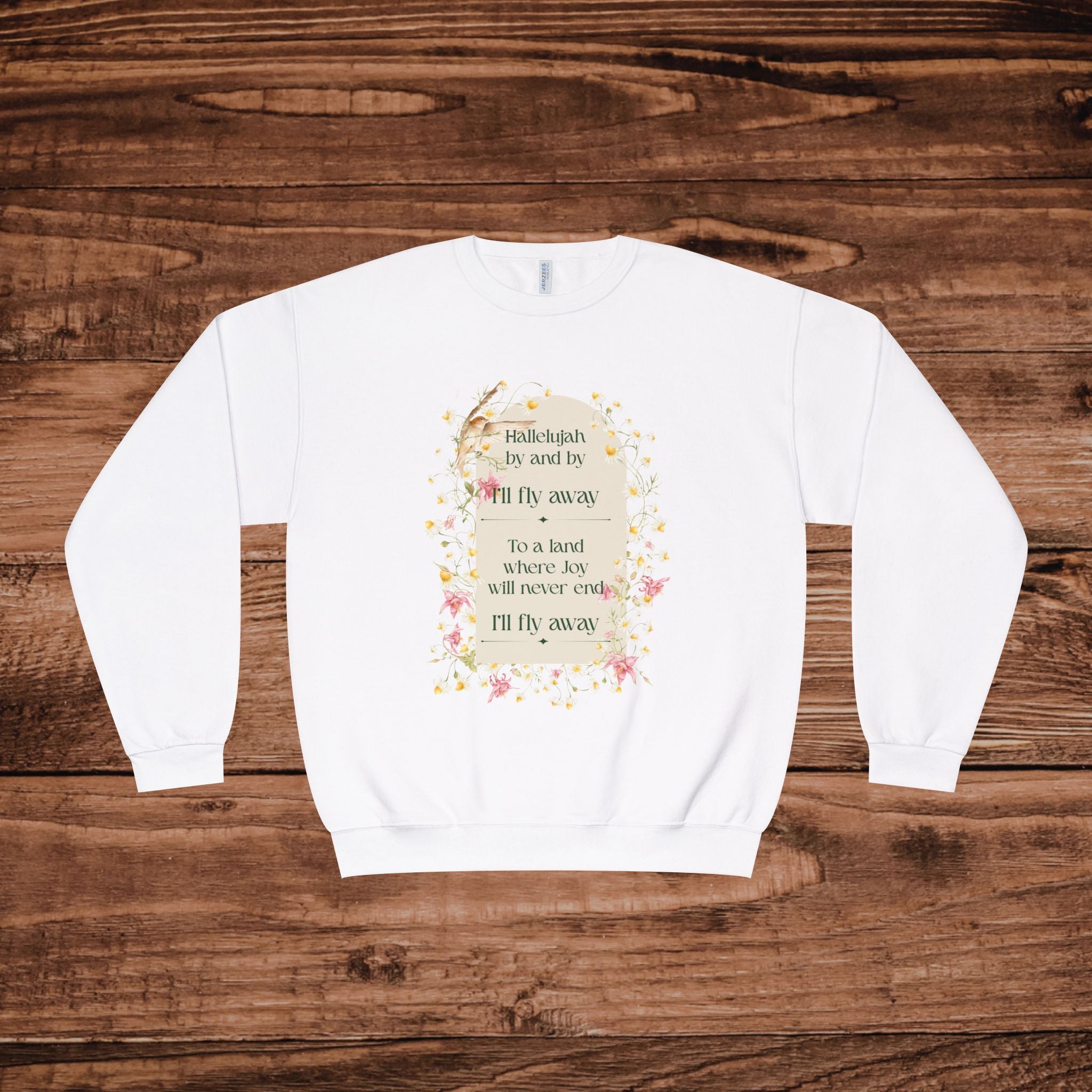I'll fly away Christian crewneck sweatshirt | floral