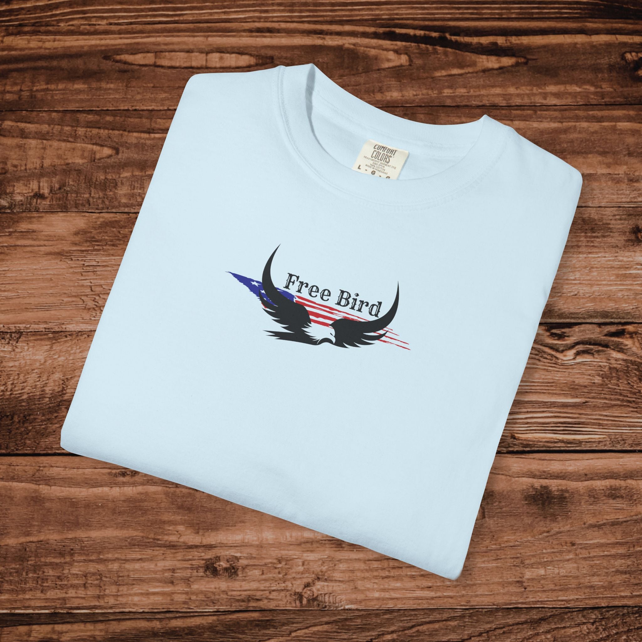 Free Bird T-Shirt, Vintage american flag Eagle Graphic Tee Boho Eagle Top
