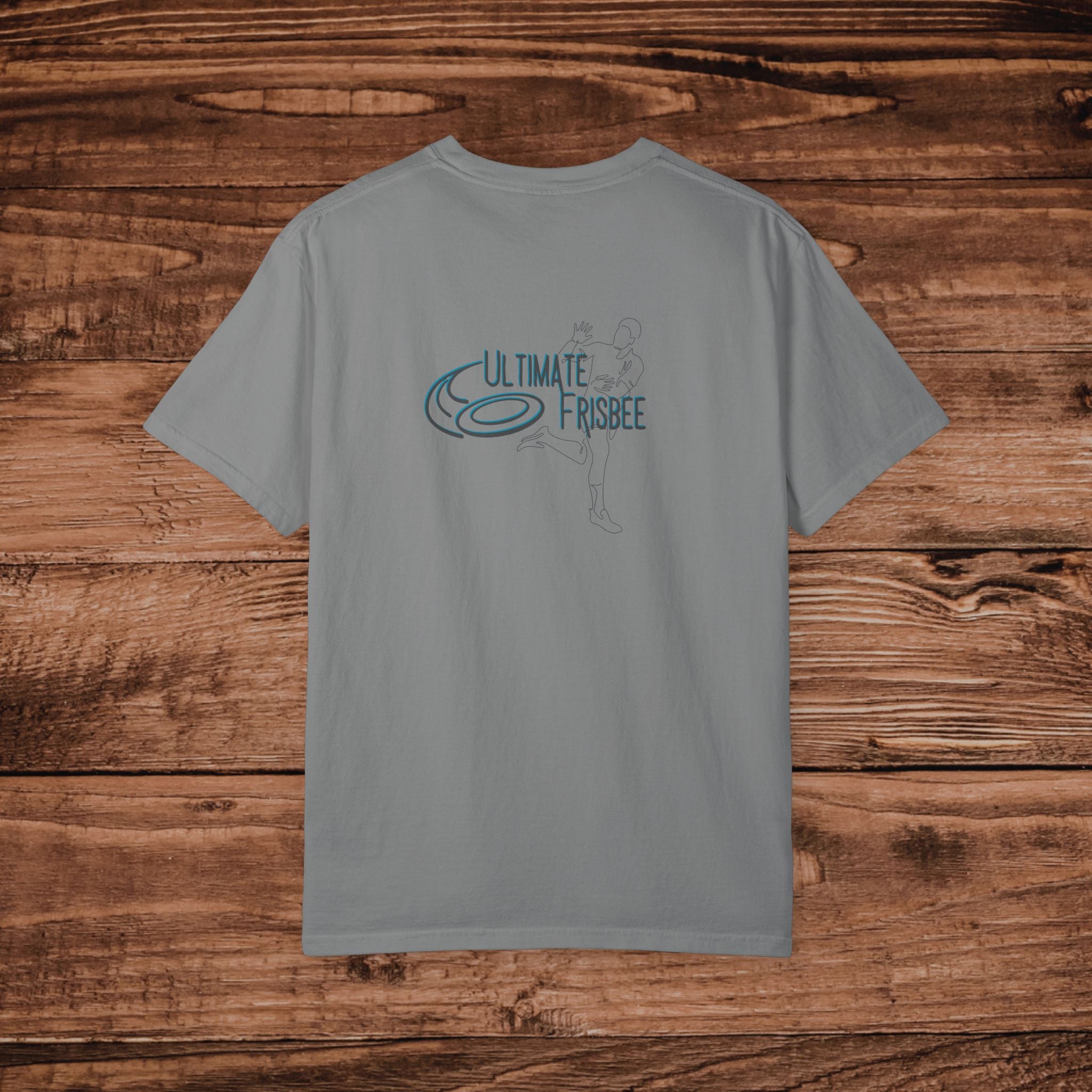 Ultimate Frisbee T-shirt, Minimalist Disc Sports Tee, Heavyweight Garment Dyed Shirt, Retro Sport Graphic Top, Ultimate Frisbee Gift for Him