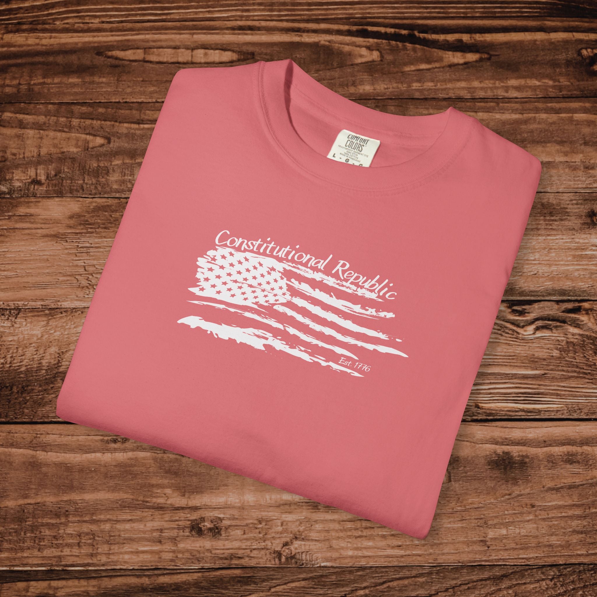 Constitutional Republic T-shirt, America 1776 Tshirt, Distressed Flag Aesthetic Tee, Patriotic Graphic Tee, Conservative Gift, USA Heritage