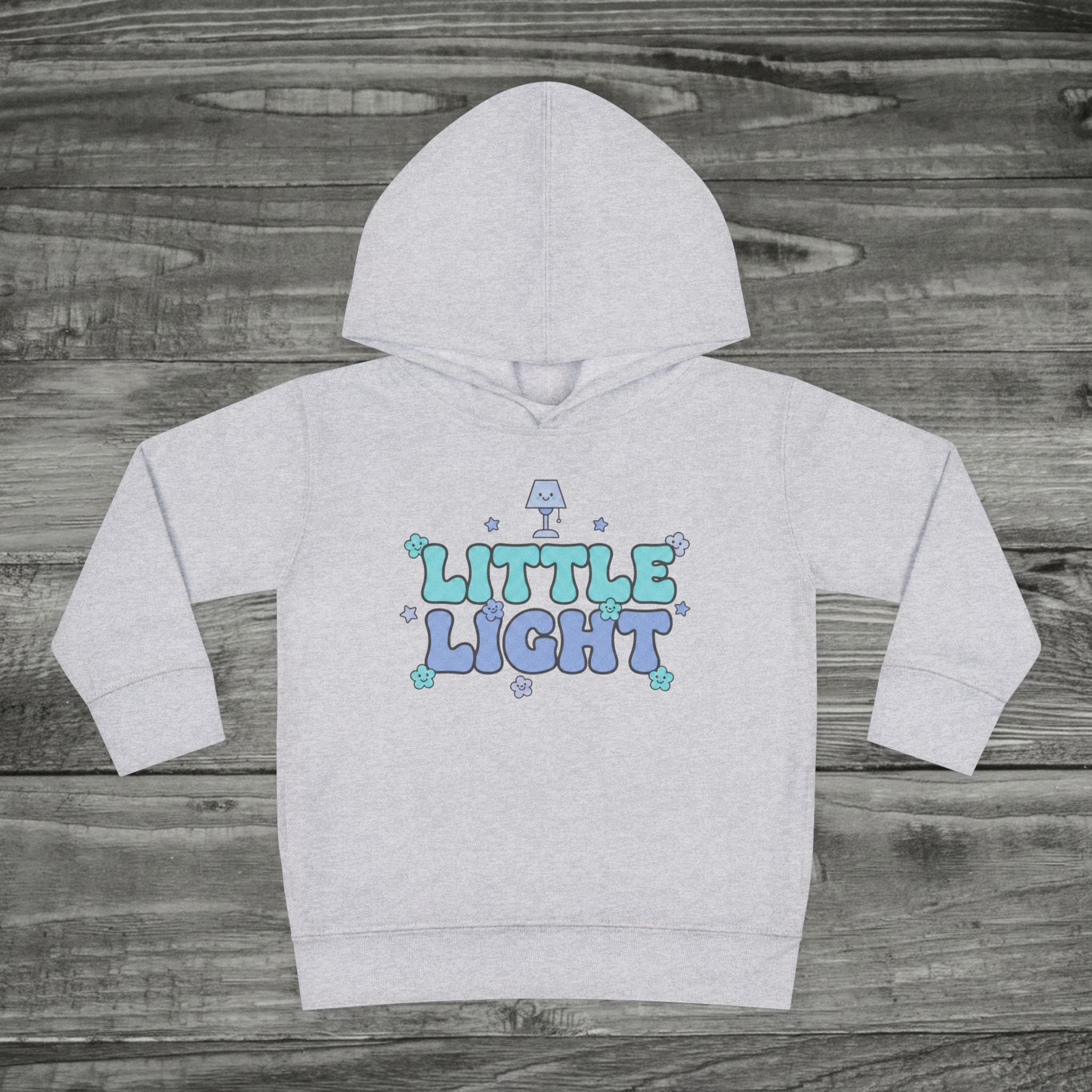 Little Light toddler hoodie Blue | kids pullover with lamp graphic
