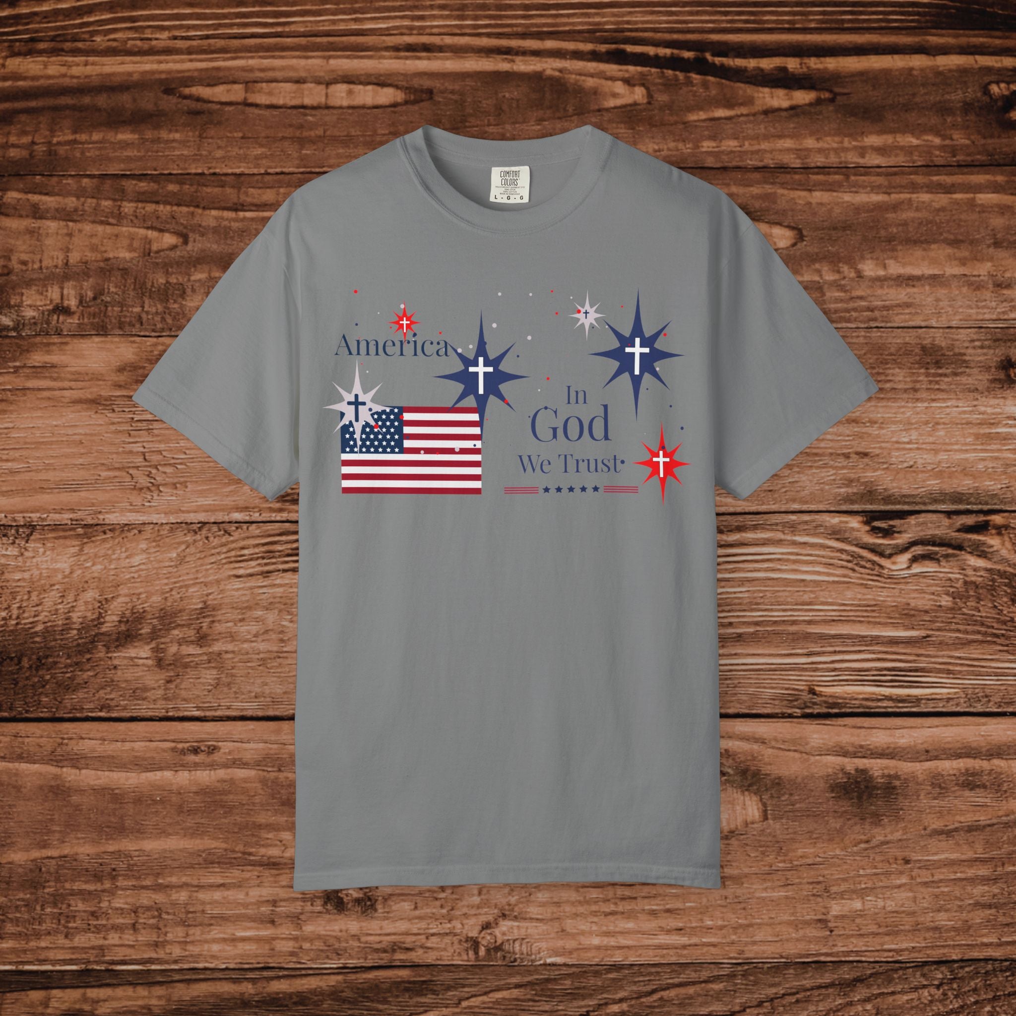 America In God We Trust T-shirt | American Flag Stars Patriotic Tee