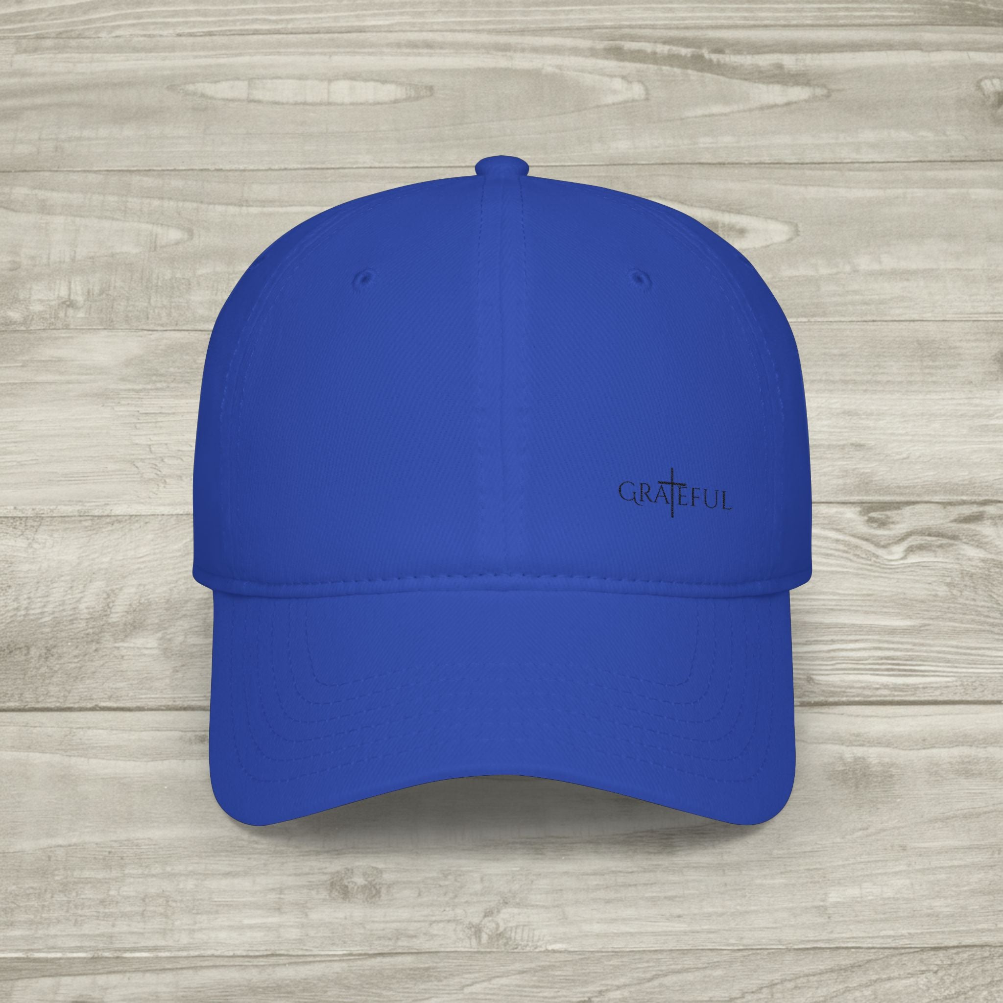 Embroidered Grateful Cross Hat, Christian Aesthetic Baseball Cap, Minimalist Faith Hat, Religious Streetwear Headwear, Embroidered Cross Cap