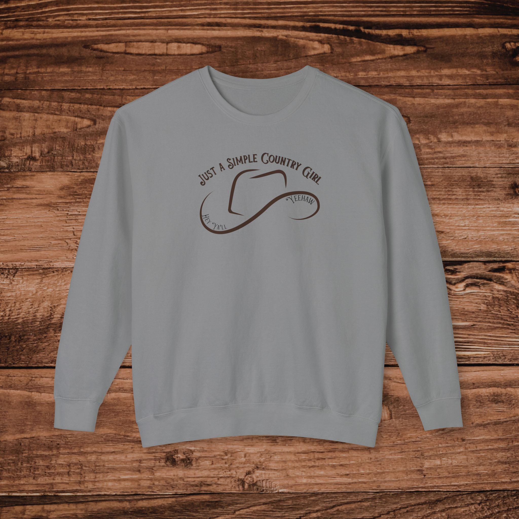 Country Girl Sweatshirt, Western Cowboy  Pullover, Comfort Colors 1566 Sweater, Minimalist Country Aesthetic Gift
