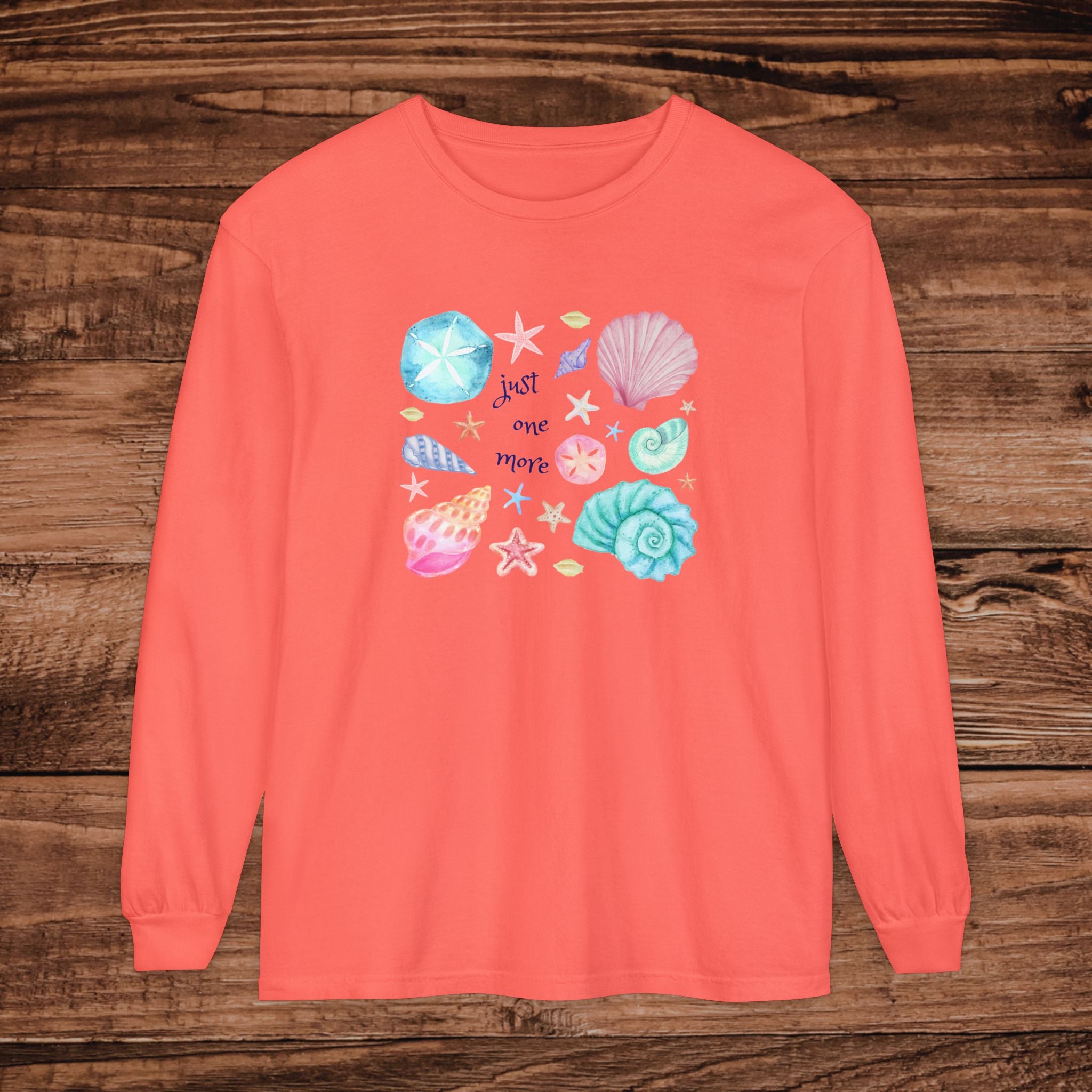 Seashell Lover Long Sleeve T-Shirt Pastel Shell motif