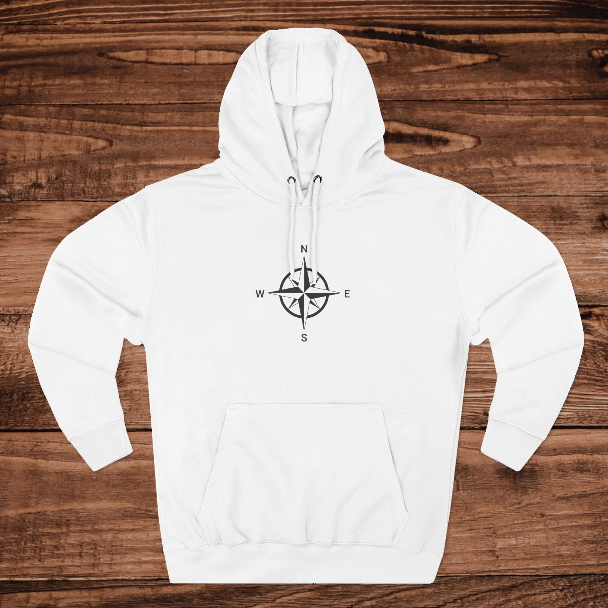 Minimal Compass Graphic Hoodie | Nautical North South East West