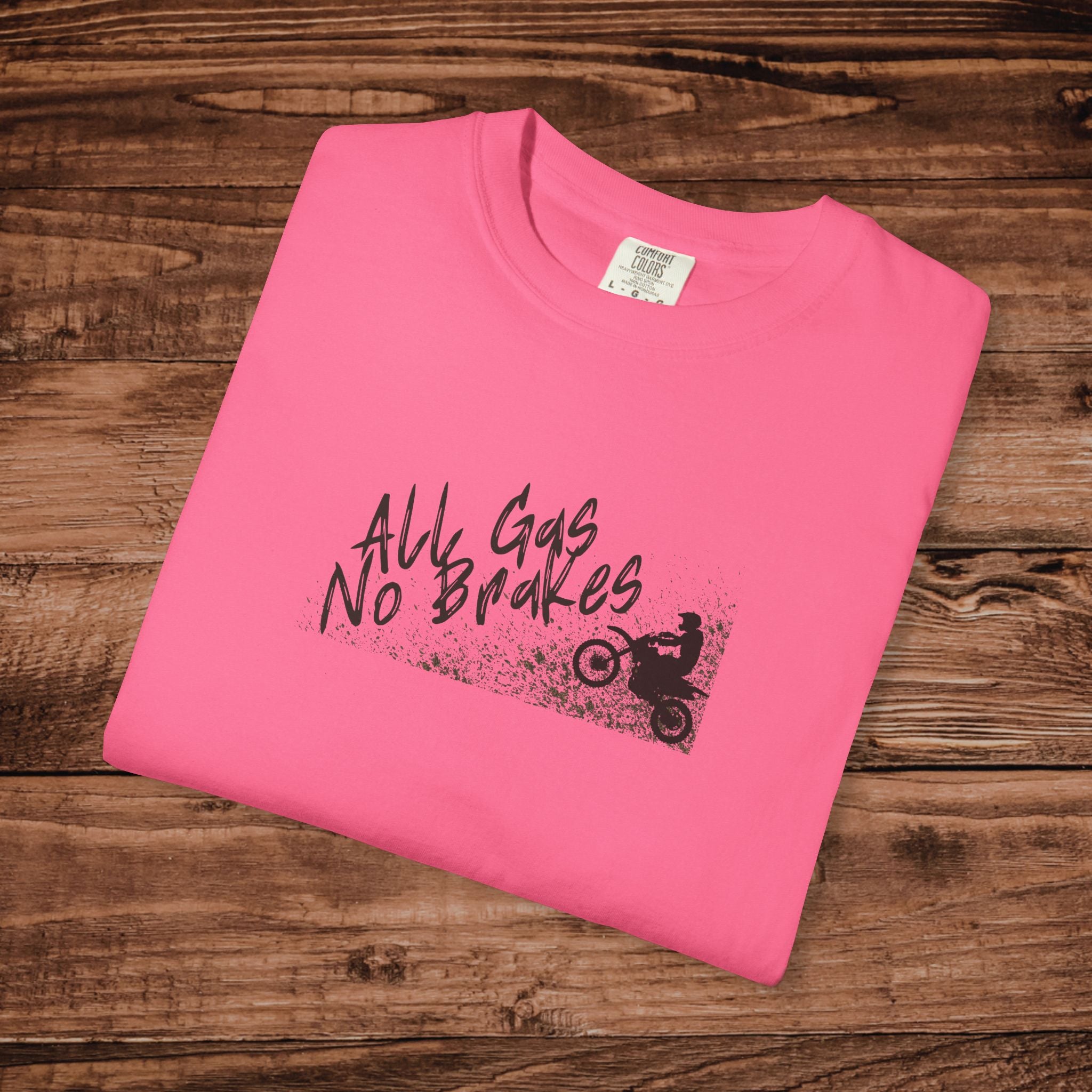 All Gas No Brakes T-Shirt, Dirt Bike Graphic Tee, Motocross Racing Shirt, Gift for Dirt Biker, Retro MX Racing Graphic Shirt