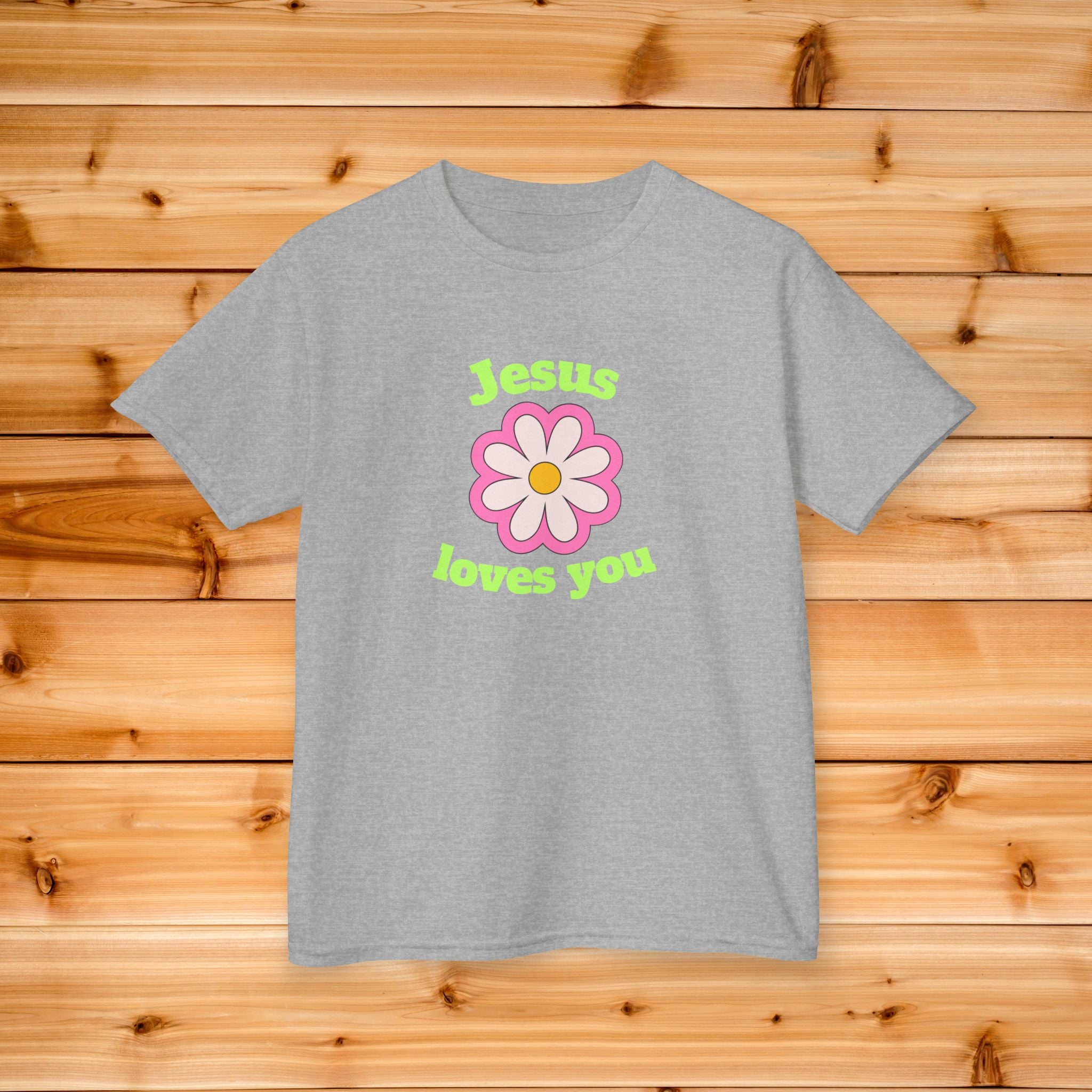 Jesus Loves You flower kids t-shirt | Christian children tee, pastel floral